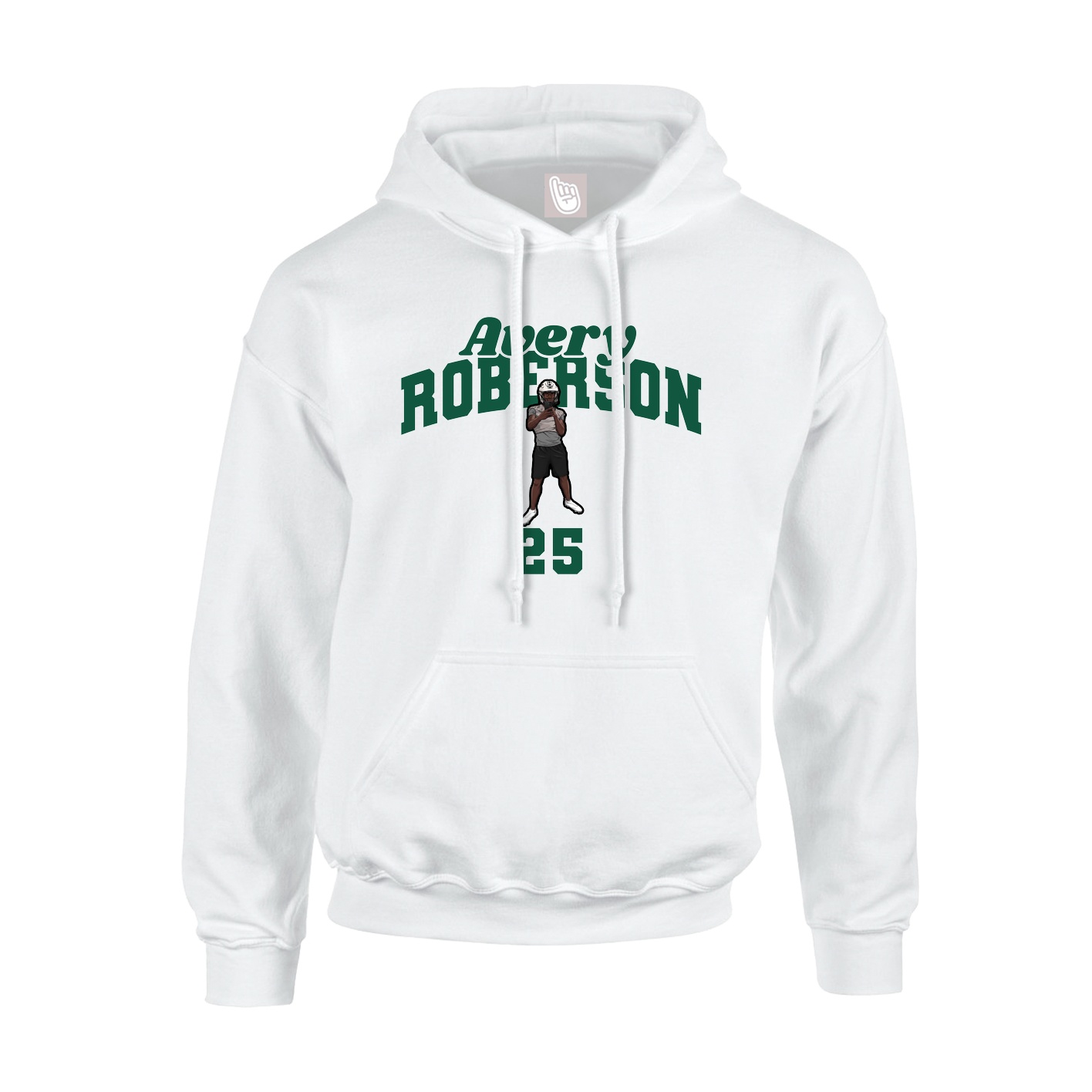 Hoodie — Signature Arch in White