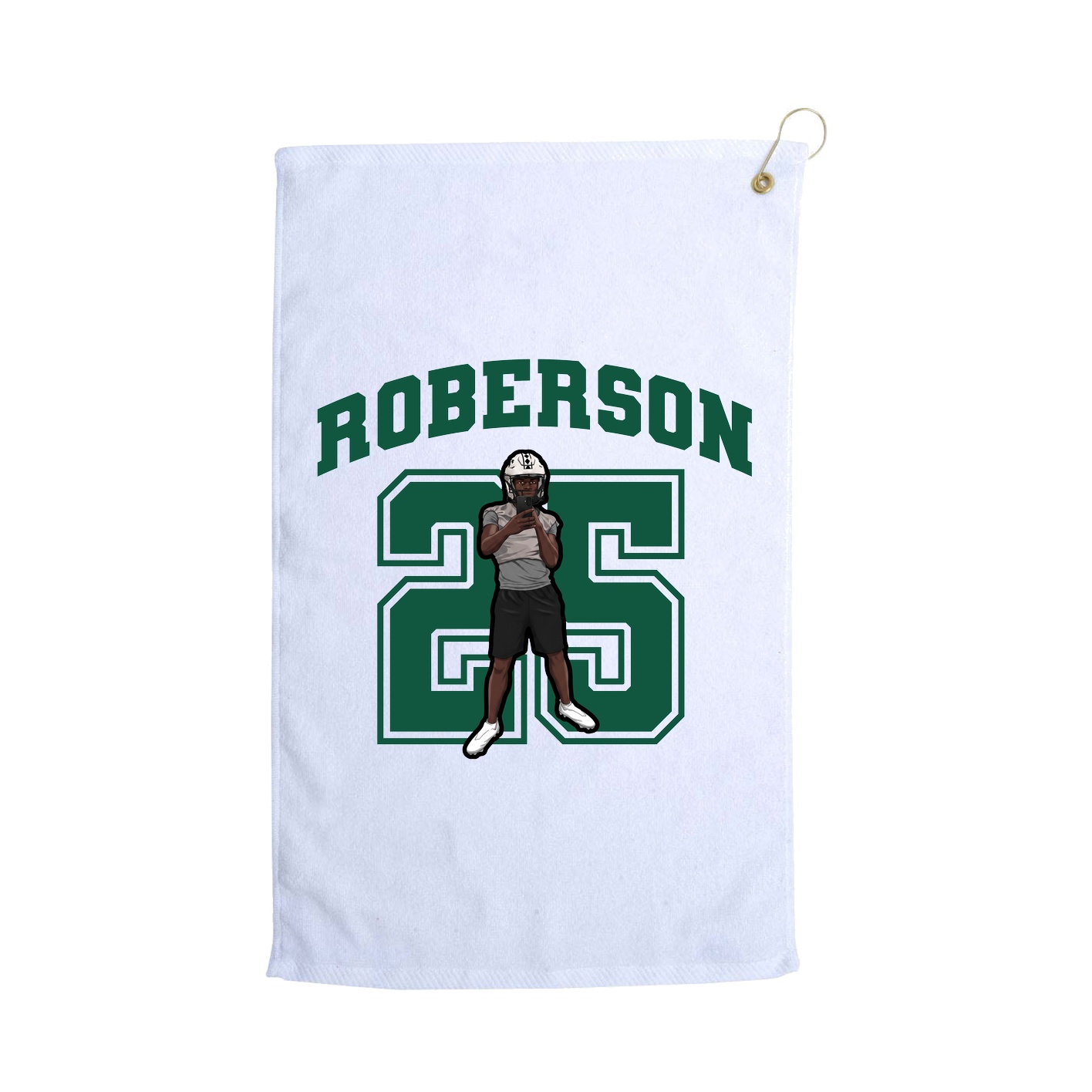 Golf Towel — Number in White