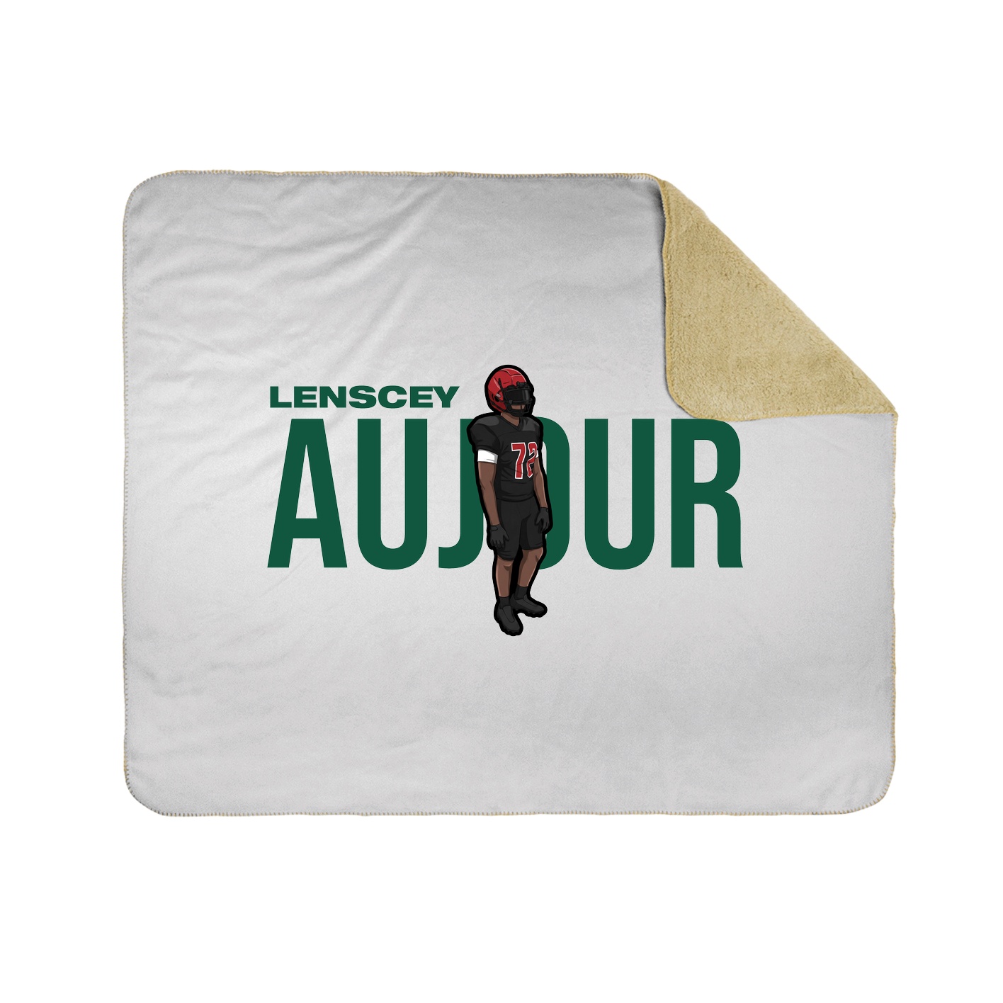 Throw Blanket — Player Name in White