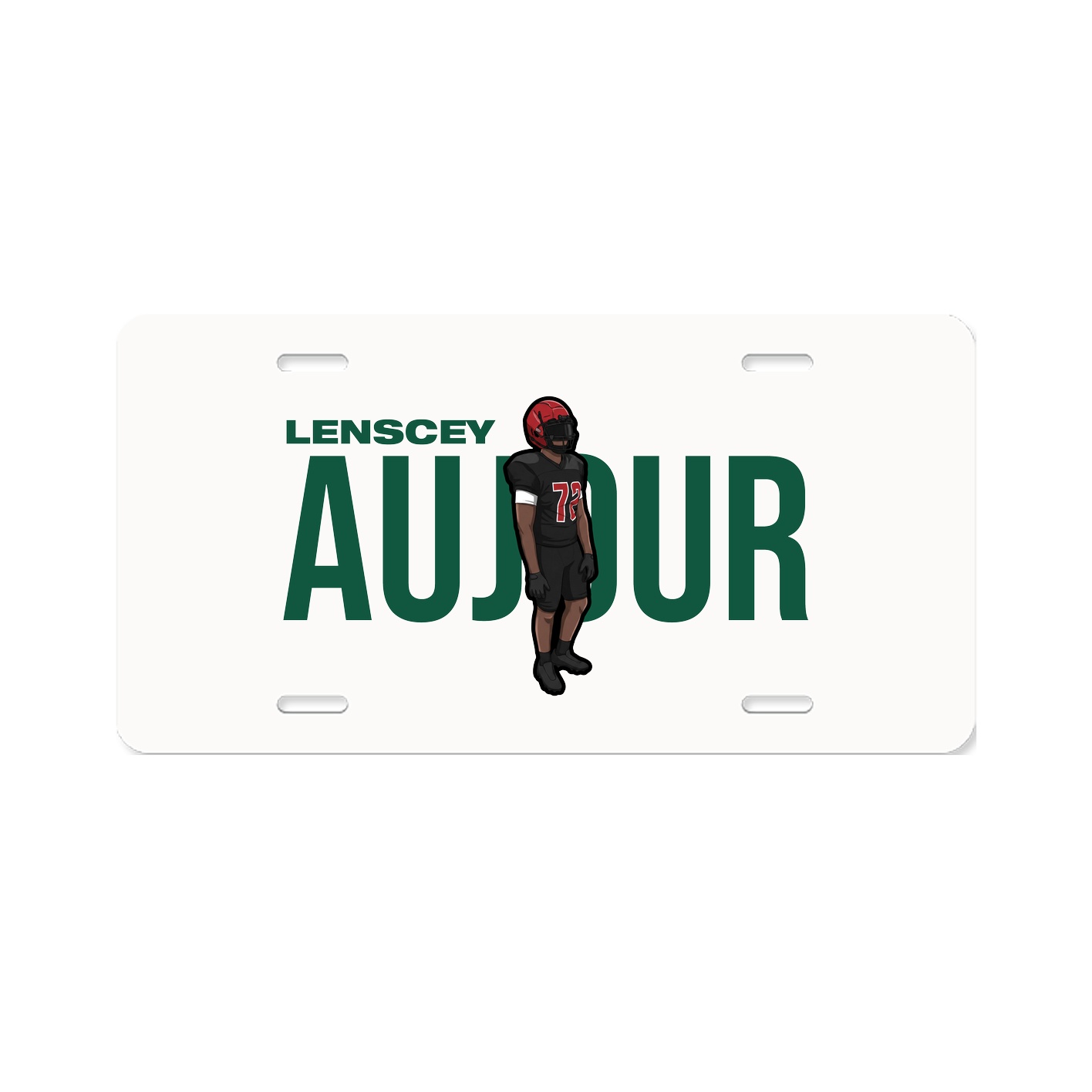 License Plate — Player Name in Classic