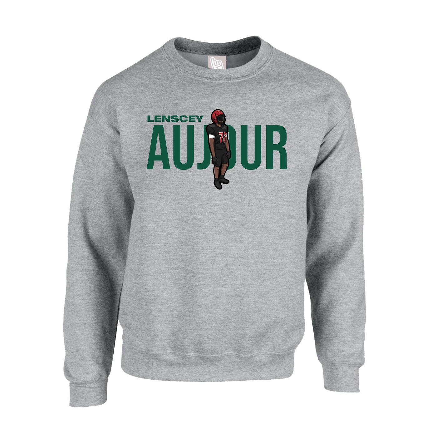 Fleece Crew — Player Name in Grey