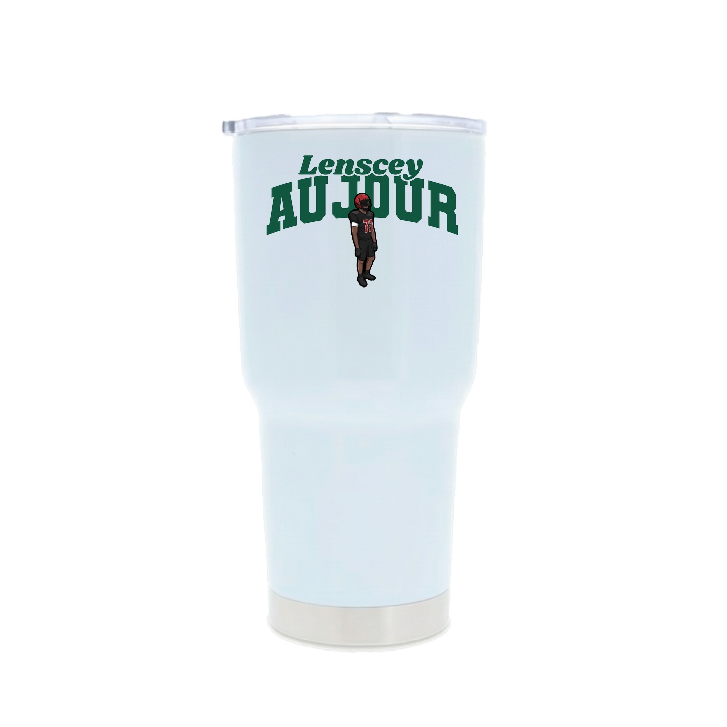 30oz Stainless Steel Tumbler — Signature Arch in White
