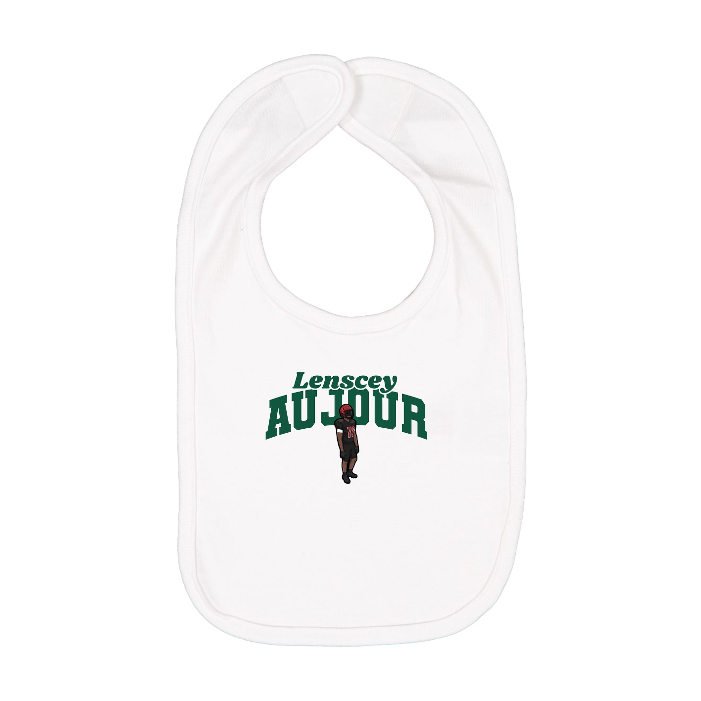 Infant Bib — Signature Arch in White