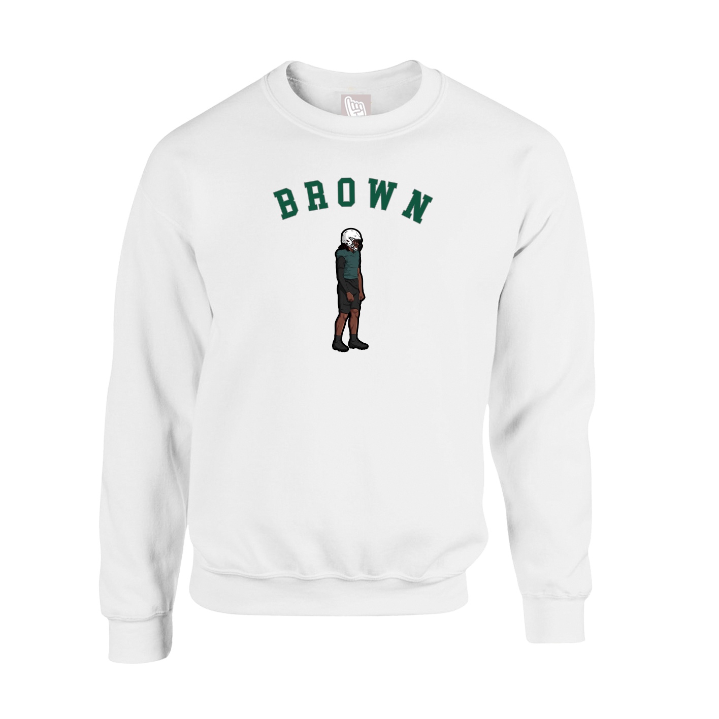 Fleece Crew — Shirsey Arch in White