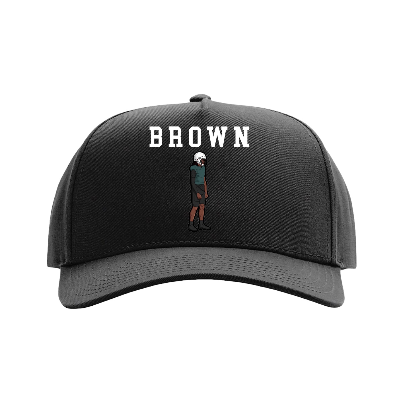 Full Fabric Five-Panel Champ Cap — Shirsey in Black