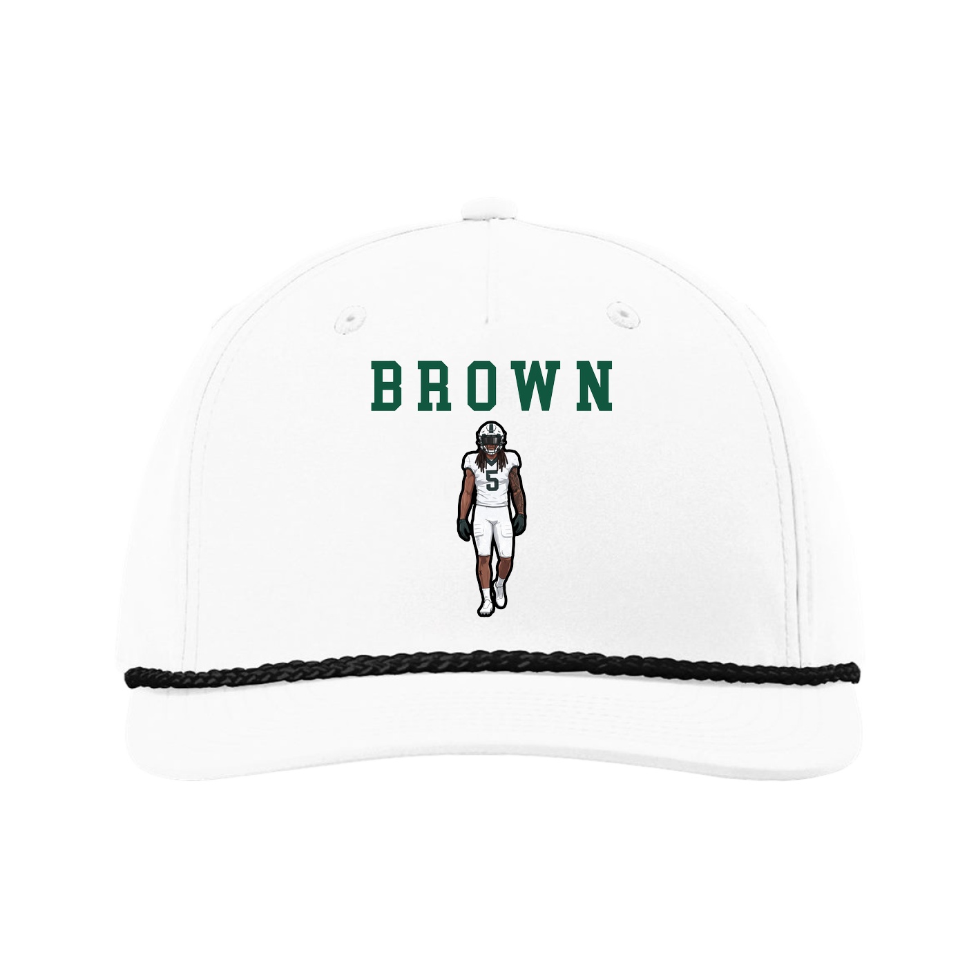 Five-Panel Classic Rope Cap — Shirsey in White