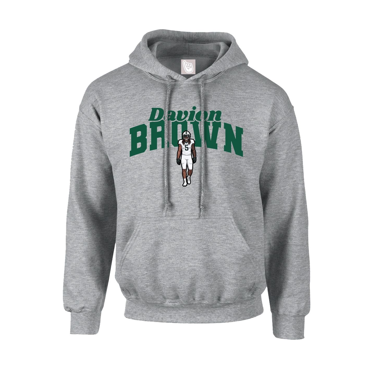 Youth Hoodie — Signature Arch in Grey