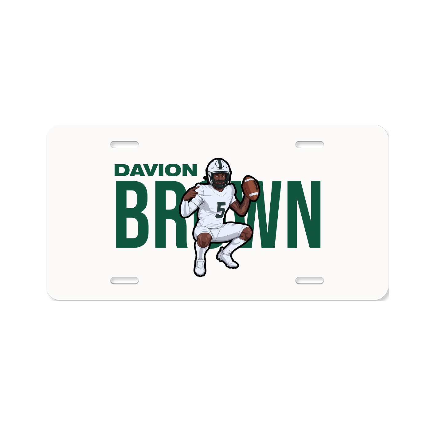 License Plate — Player Name in Classic