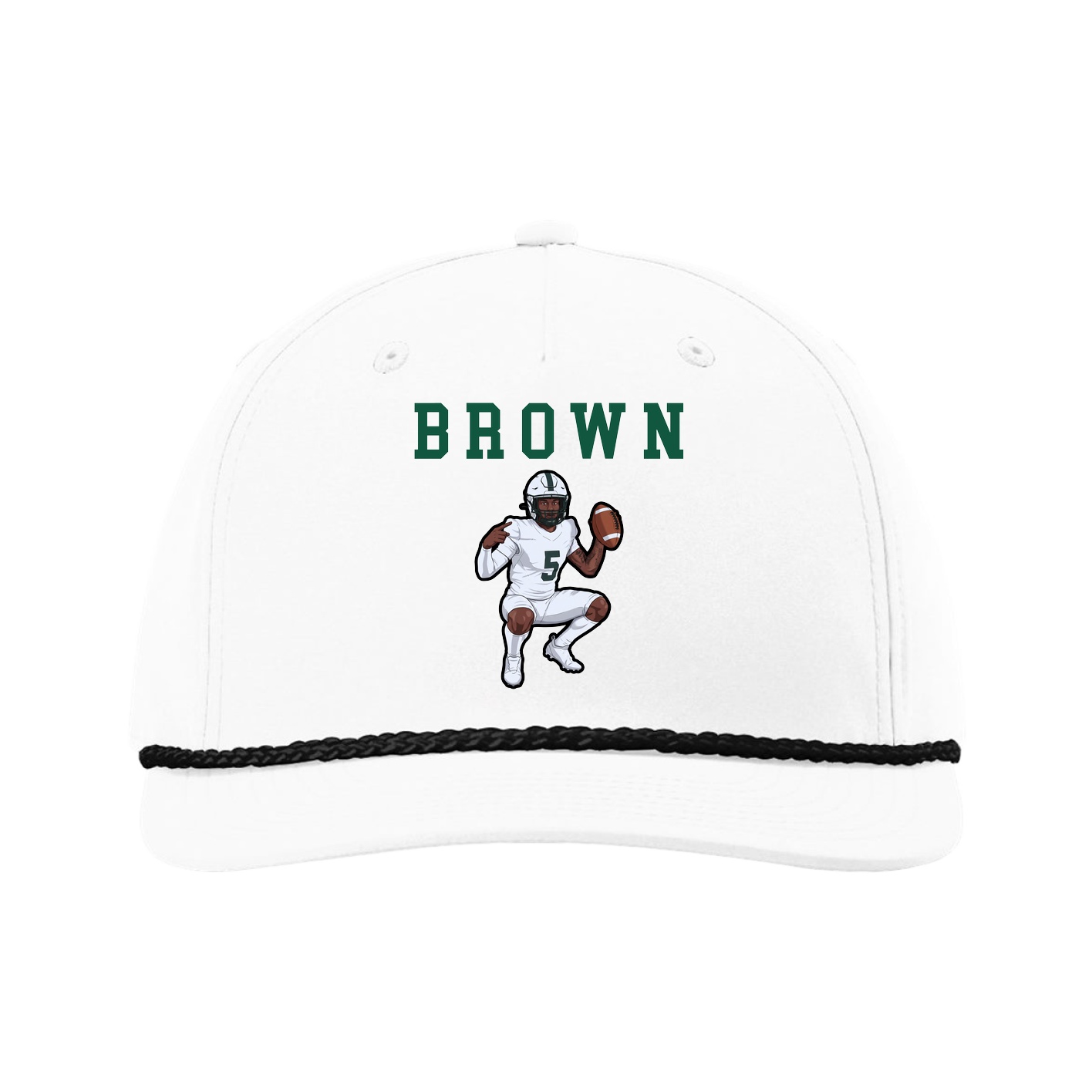 Five-Panel Classic Rope Cap — Shirsey in White