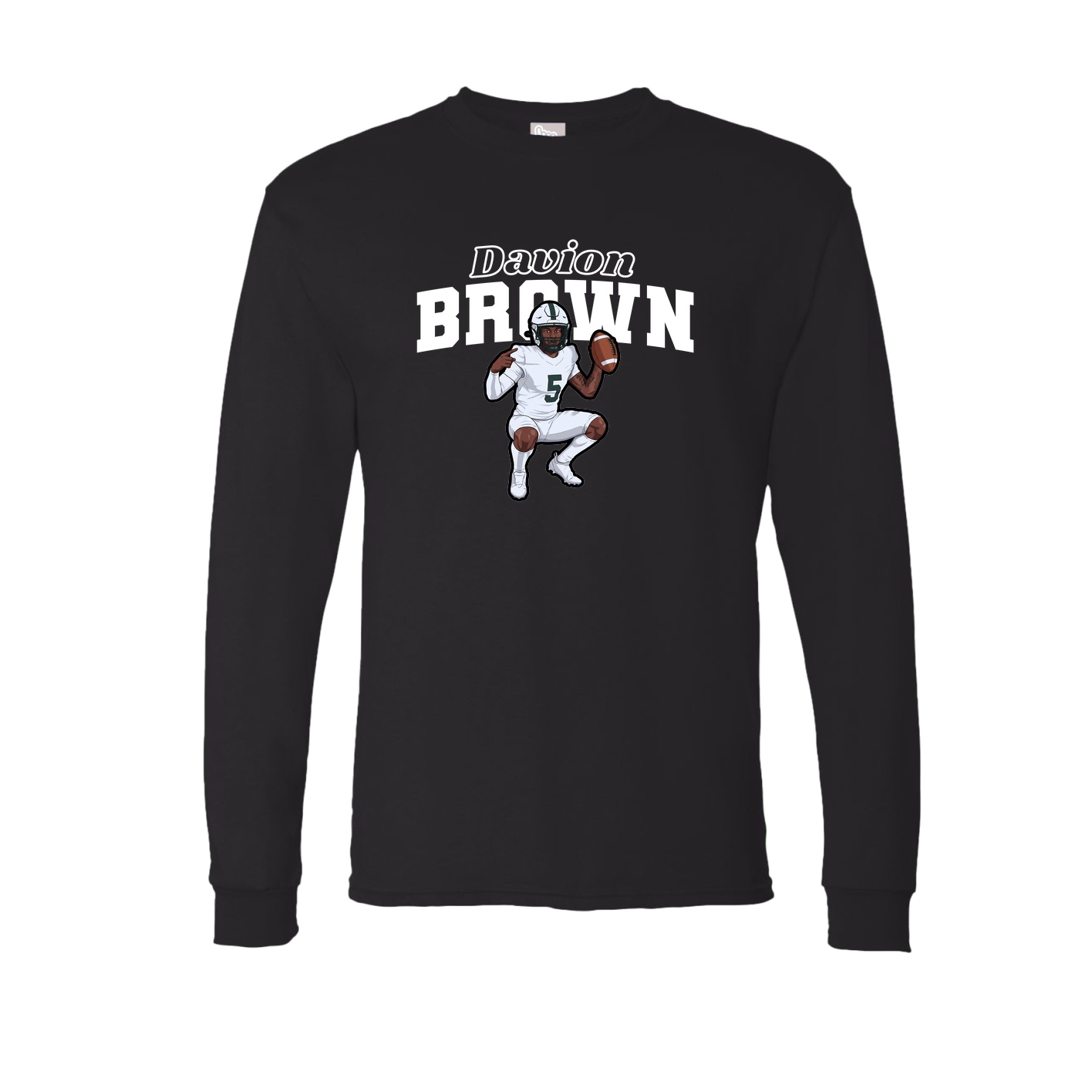 Long Sleeve Tee — Name Arch in Black