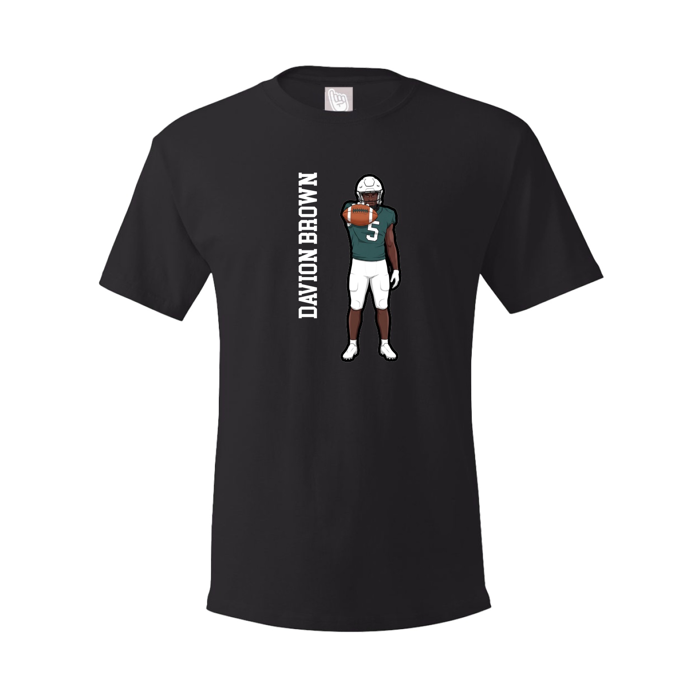 Youth Tee — Name Vertical in Black