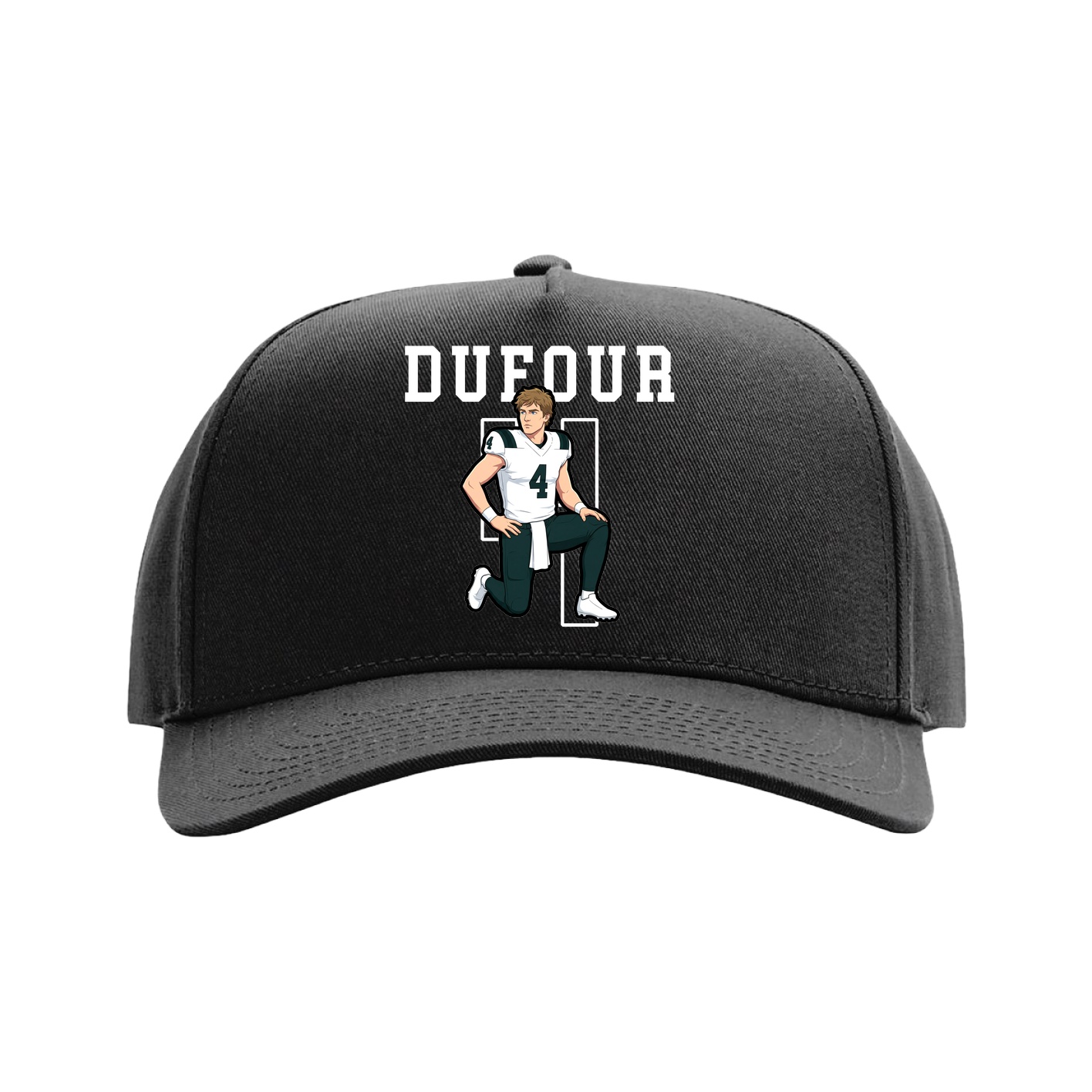 Full Fabric Five-Panel Champ Cap — Shirsey in Black