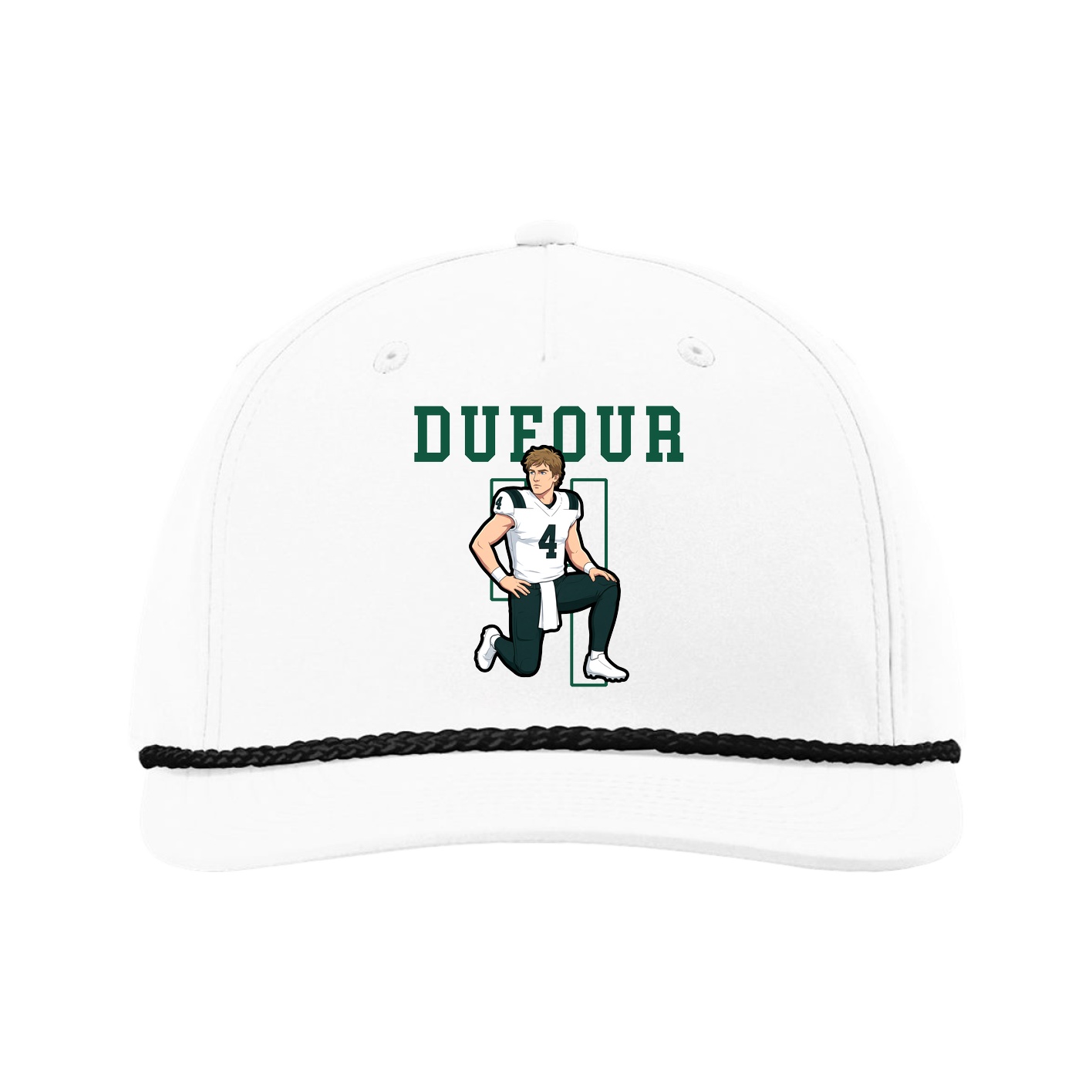 Five-Panel Classic Rope Cap — Shirsey in White