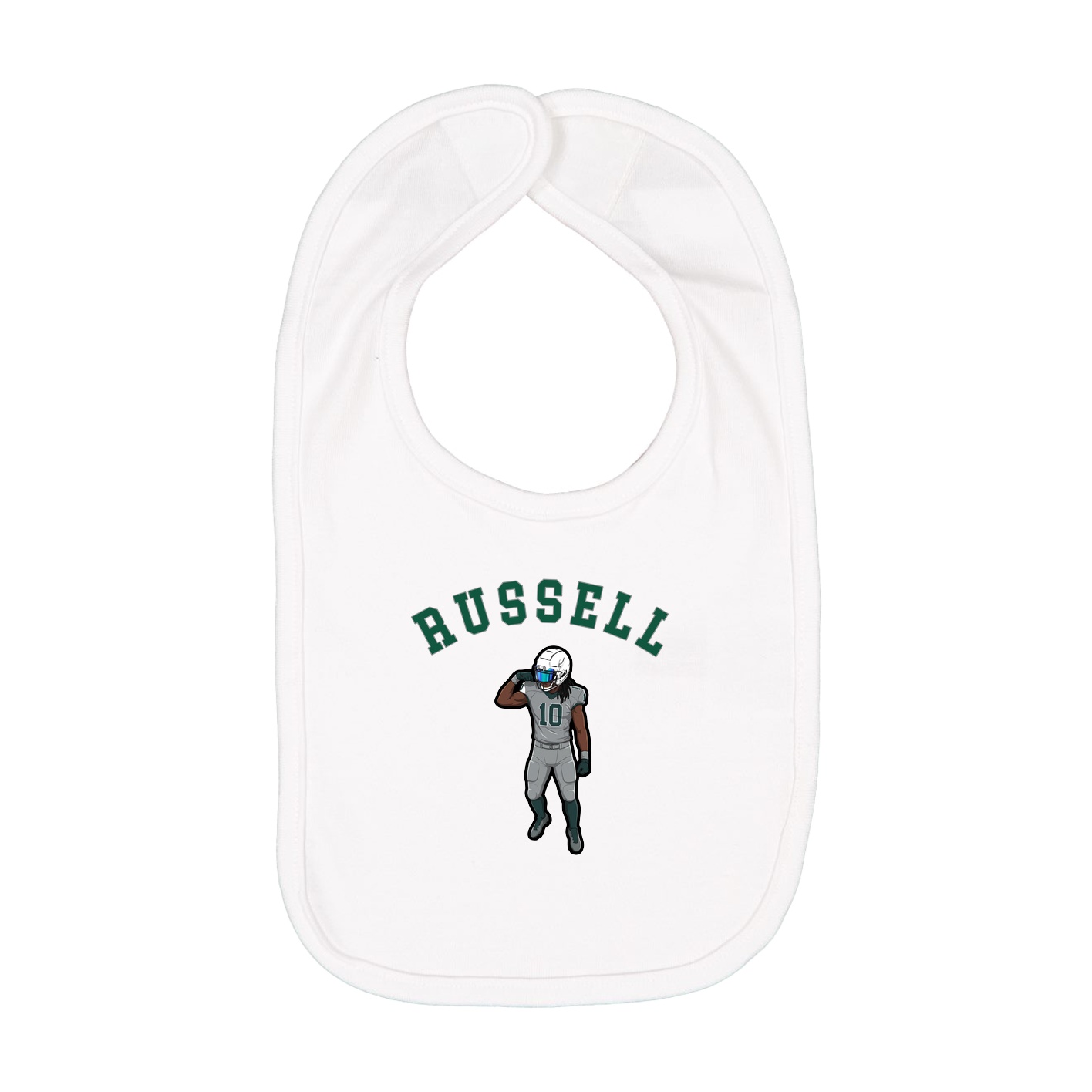 Infant Bib — Shirsey Arch in White