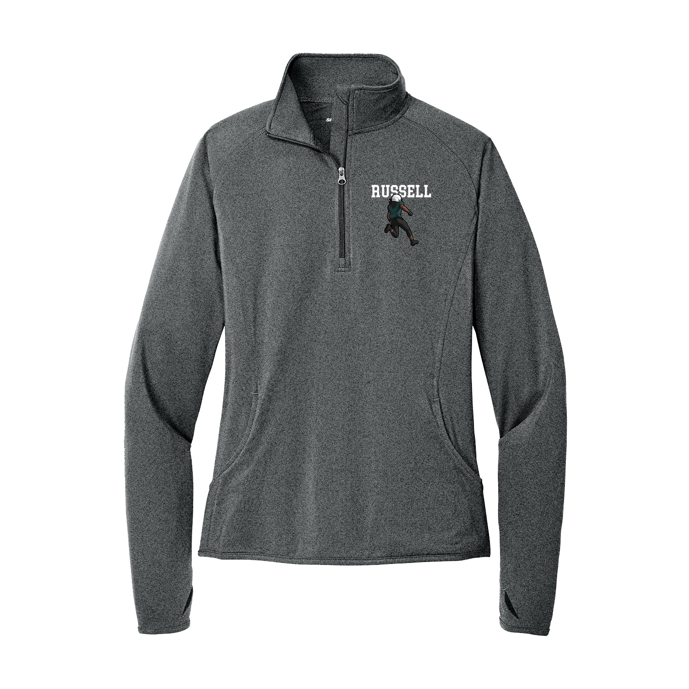 Women's Q-Zip Pullover — Shirsey in Grey