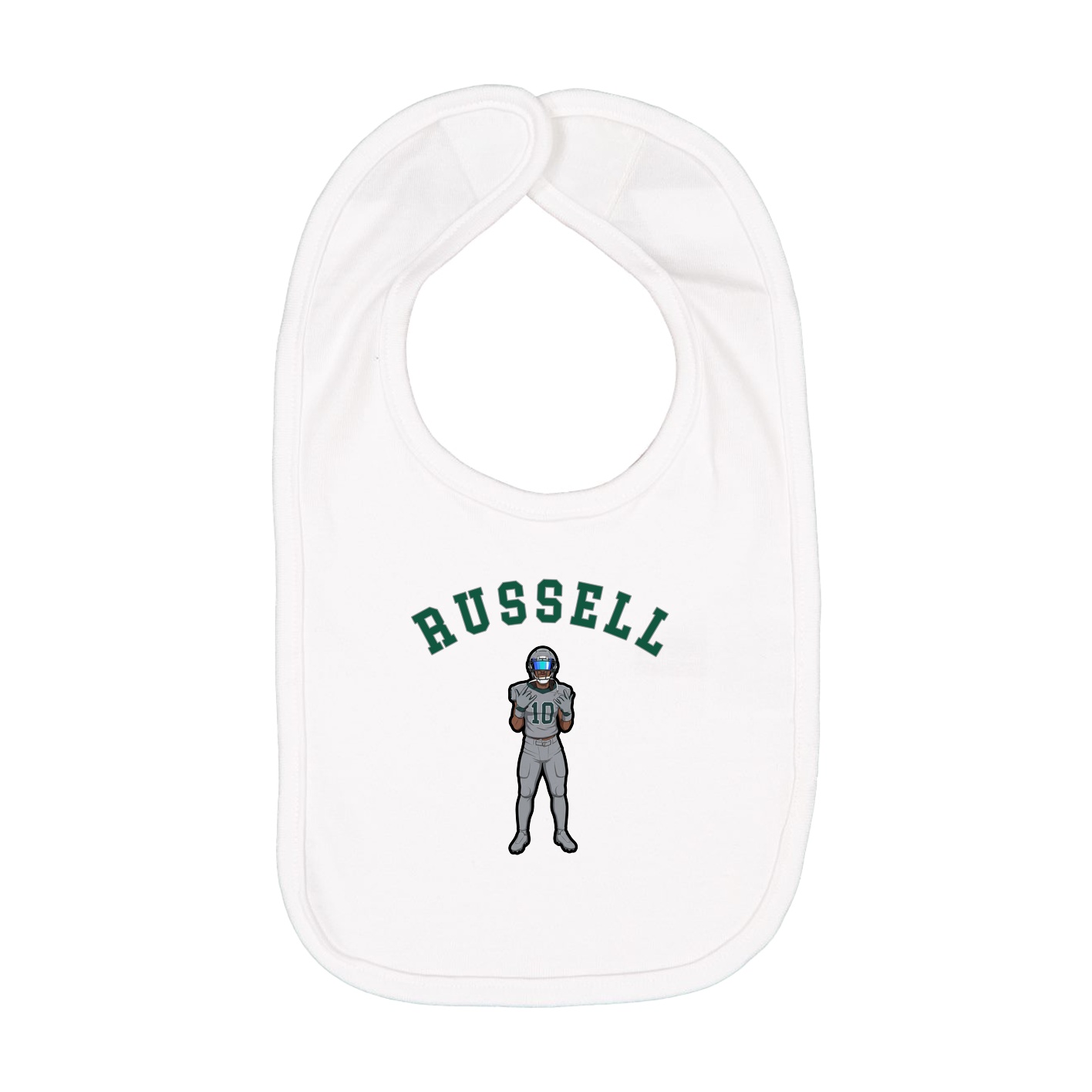 Infant Bib — Shirsey Arch in White
