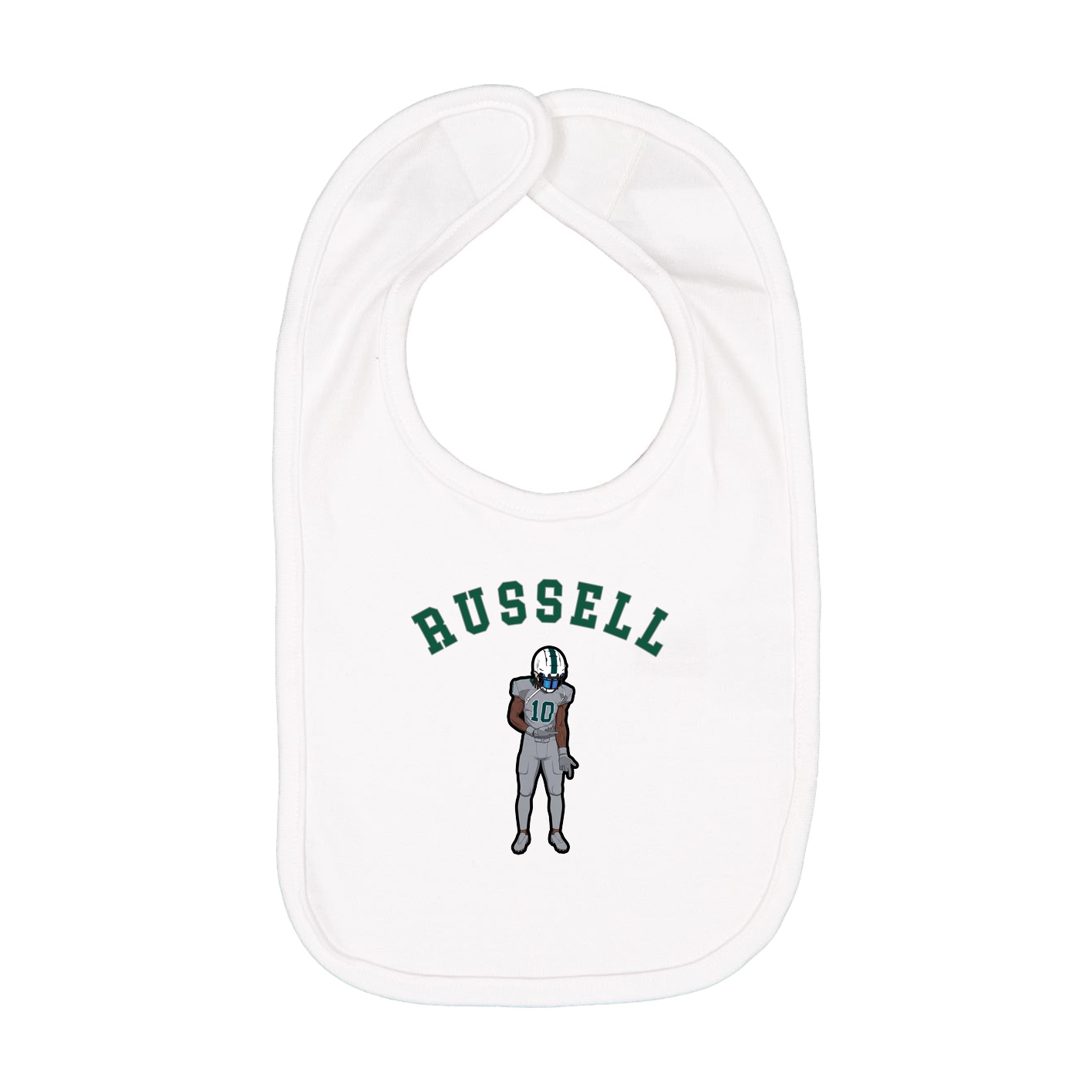 Infant Bib — Shirsey Arch in White