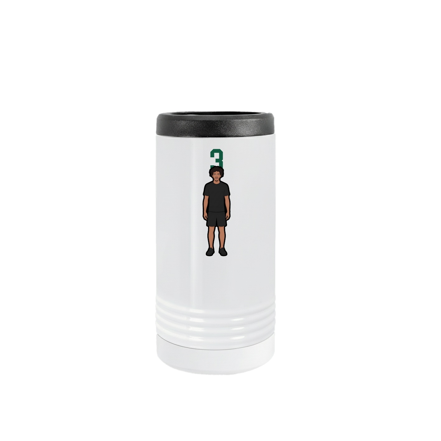 Slim Beverage Holder — Number Top in White