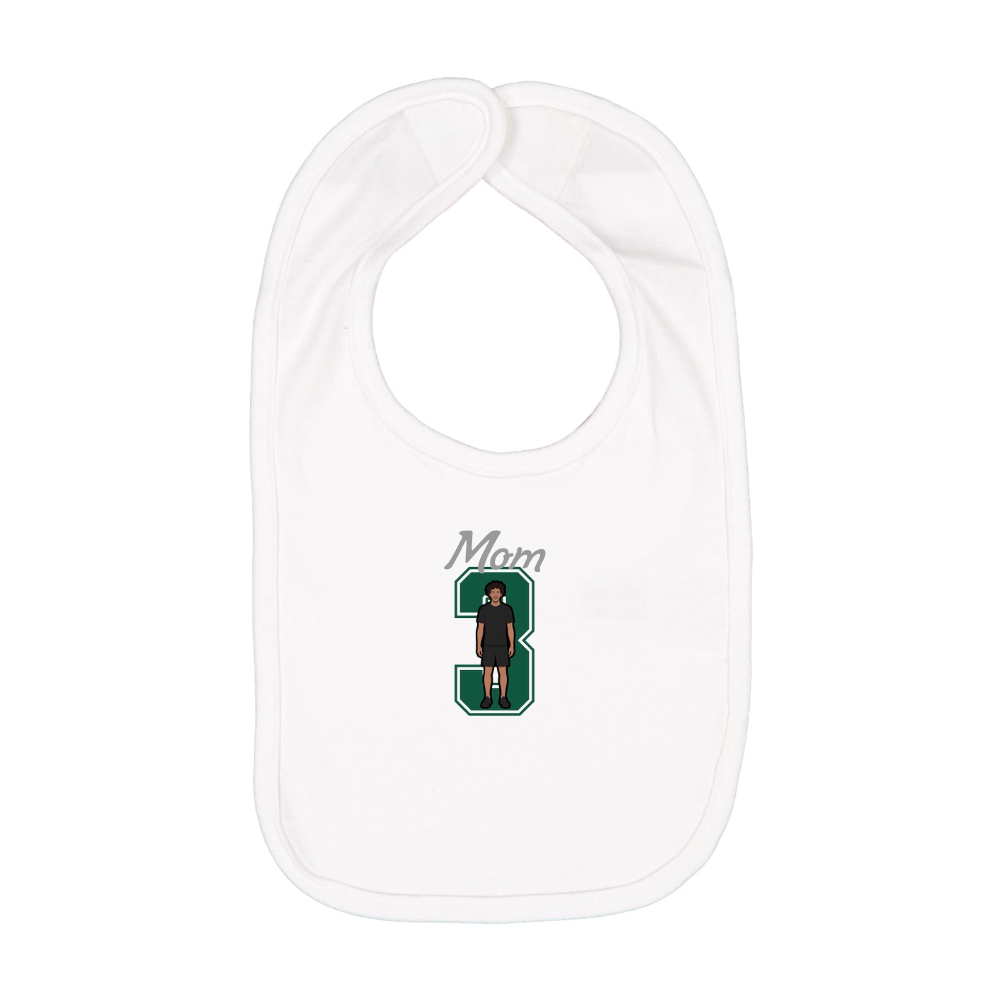 Infant Bib — Mothers Day Shirsey in White