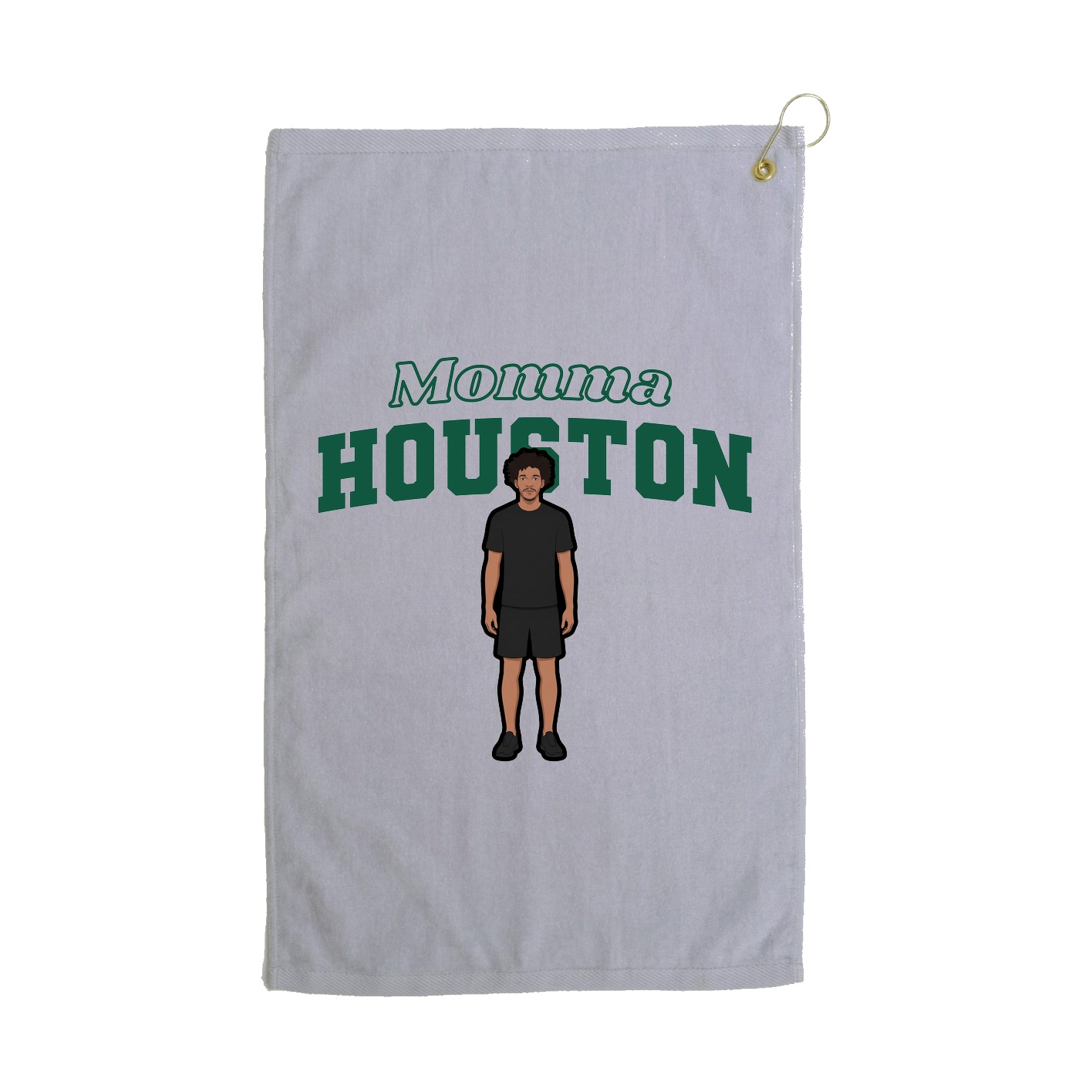 Golf Towel — Mothers Day Block in Grey