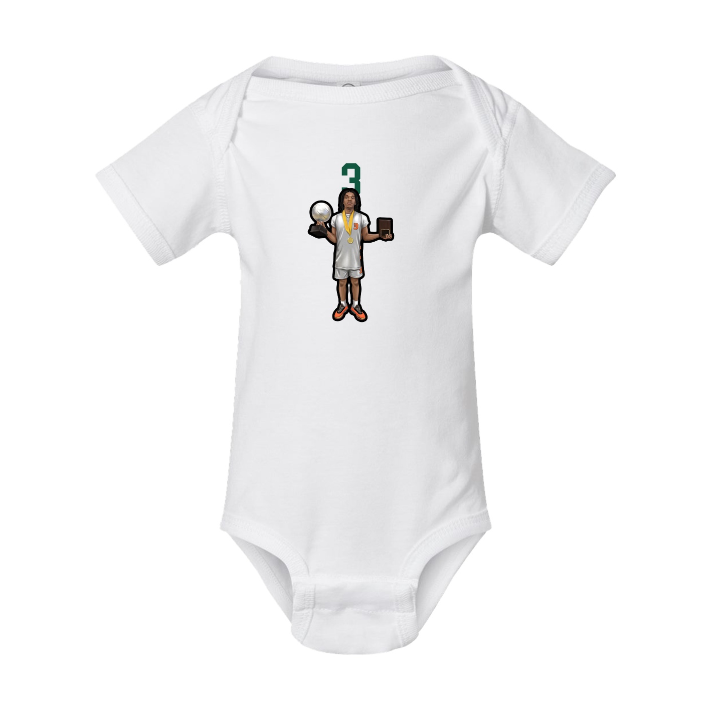 Baby Onesie — Number Top in White