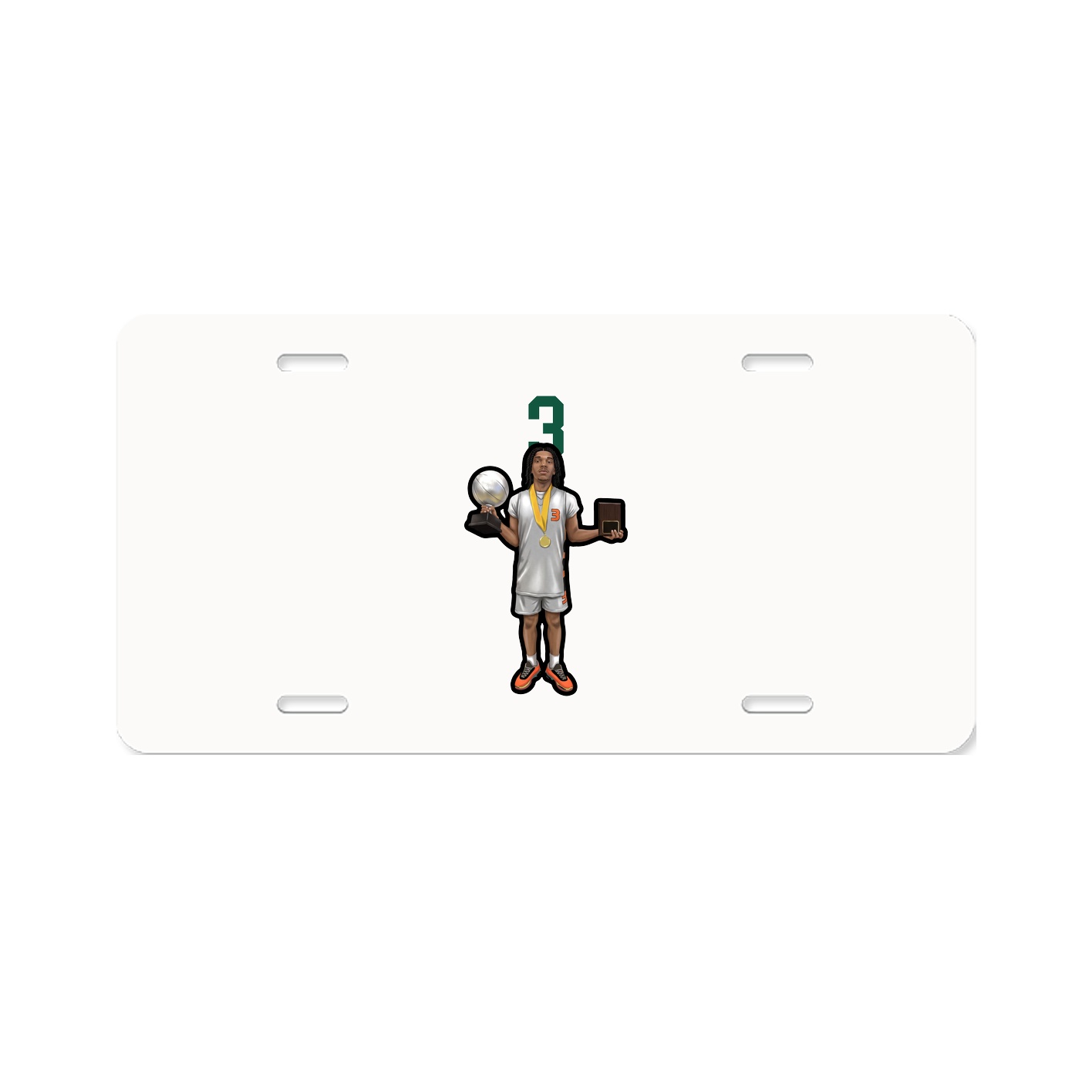 License Plate — Number Top in Classic