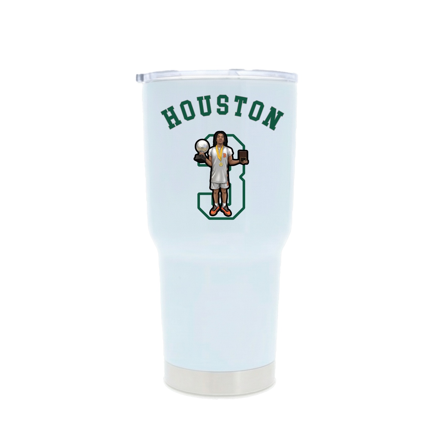 30oz Stainless Steel Tumbler — Shirsey Arch in White