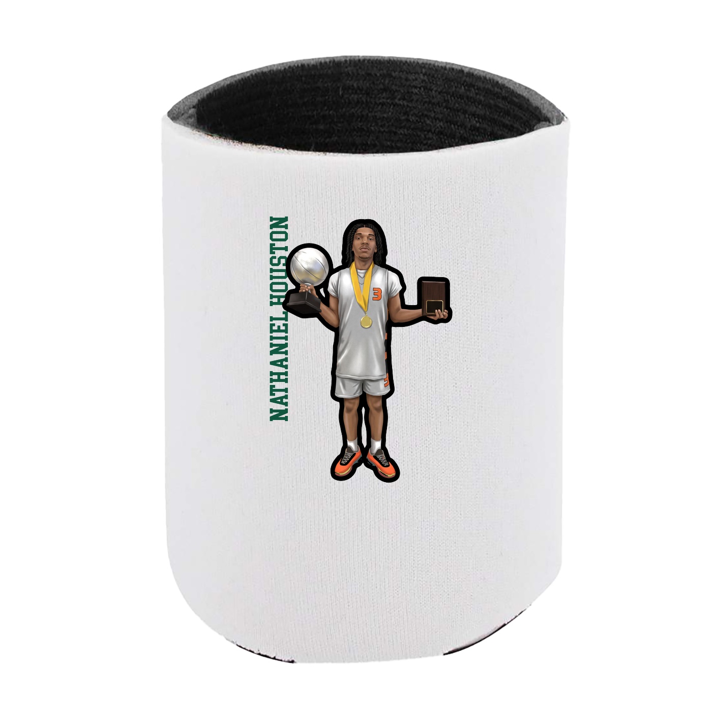 Can Holder — Name Vertical in White