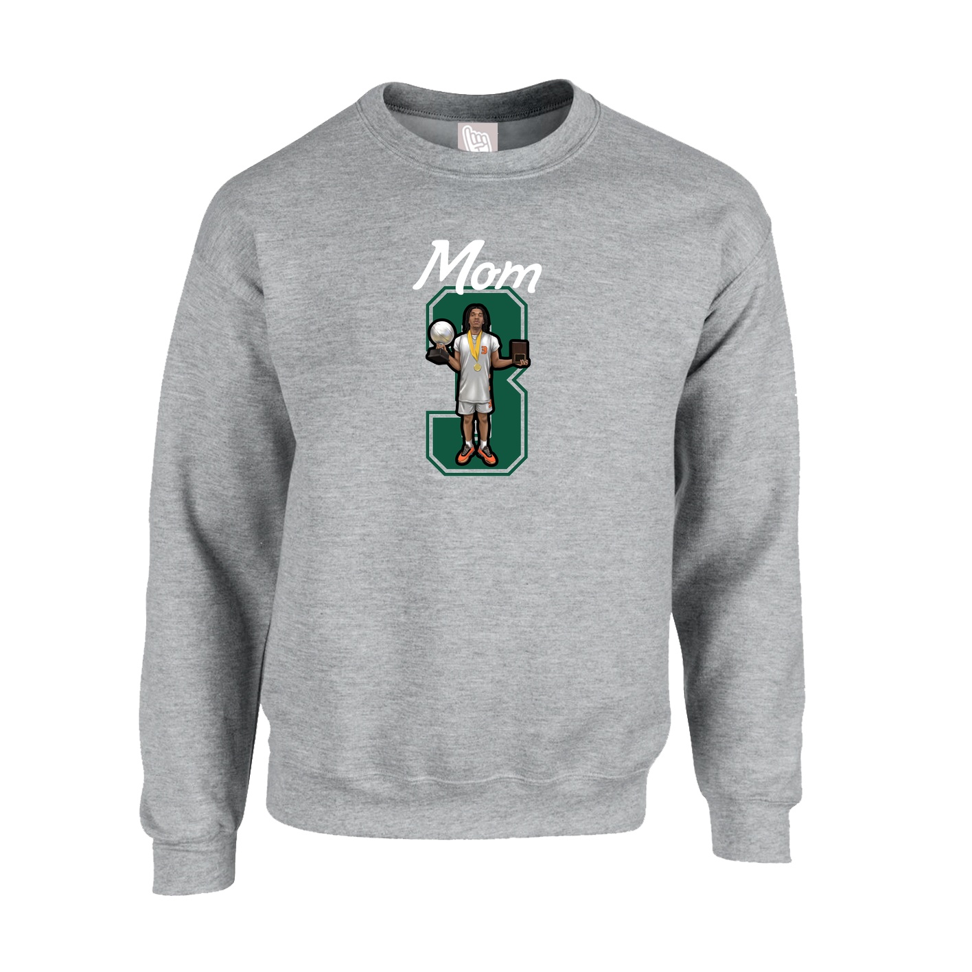 Fleece Crew — Mothers Day Shirsey in Grey