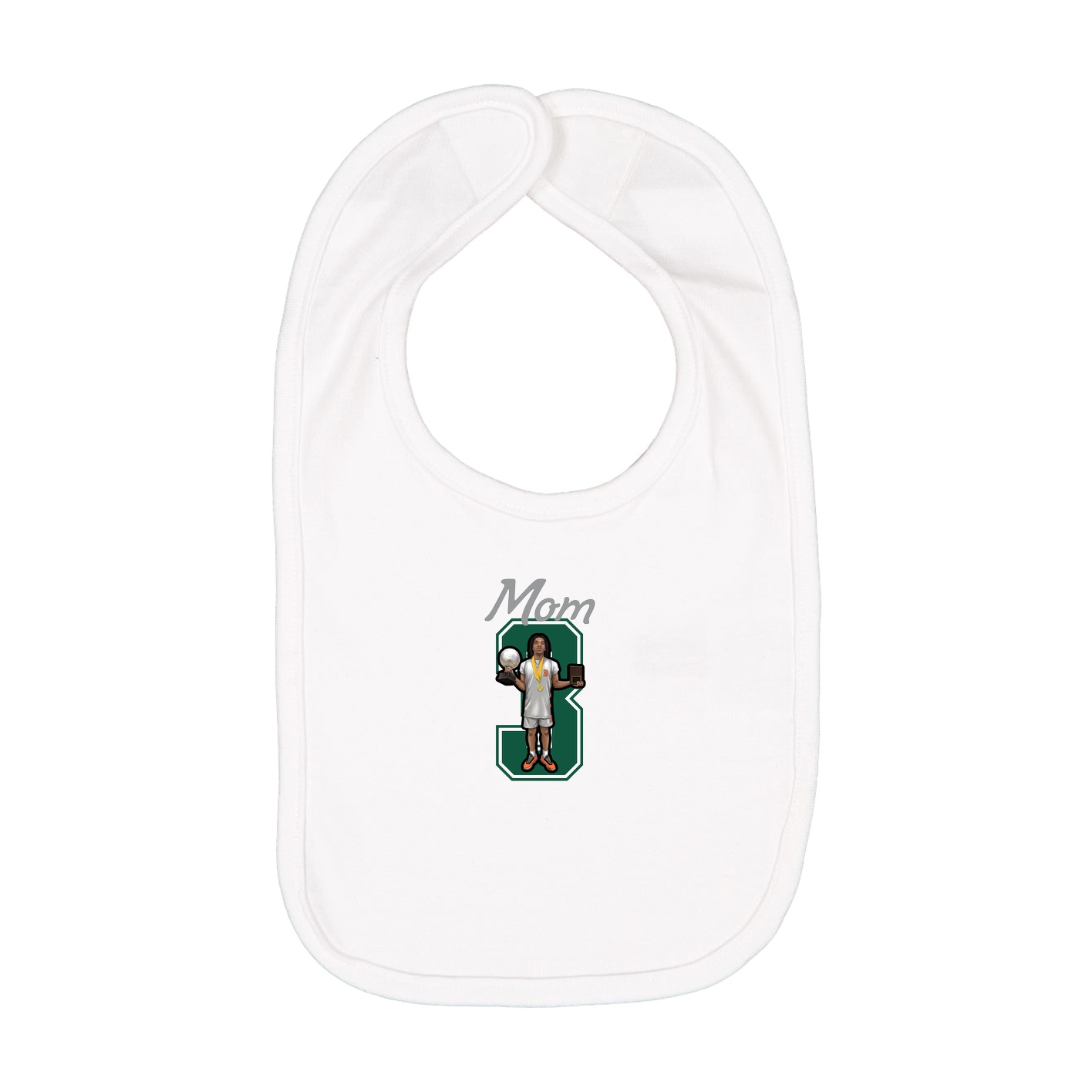 Infant Bib — Mothers Day Shirsey in White