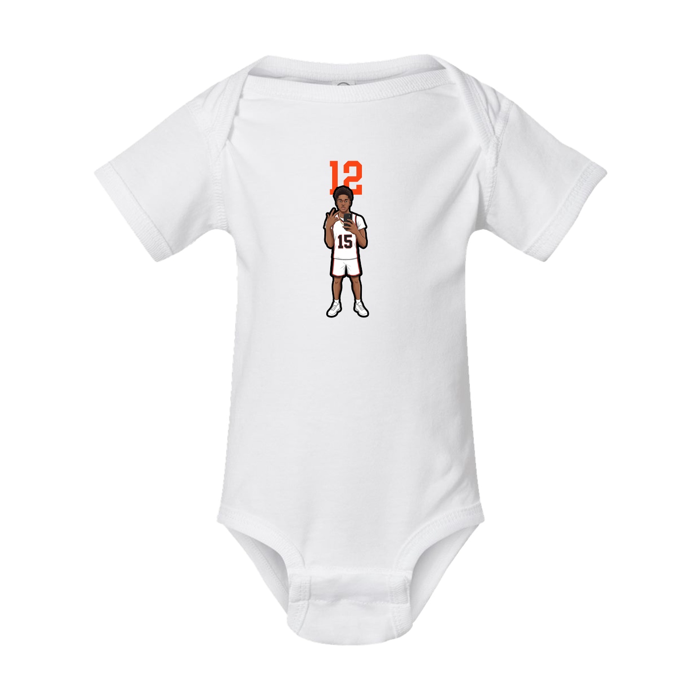 Baby Onesie — Number Top in White