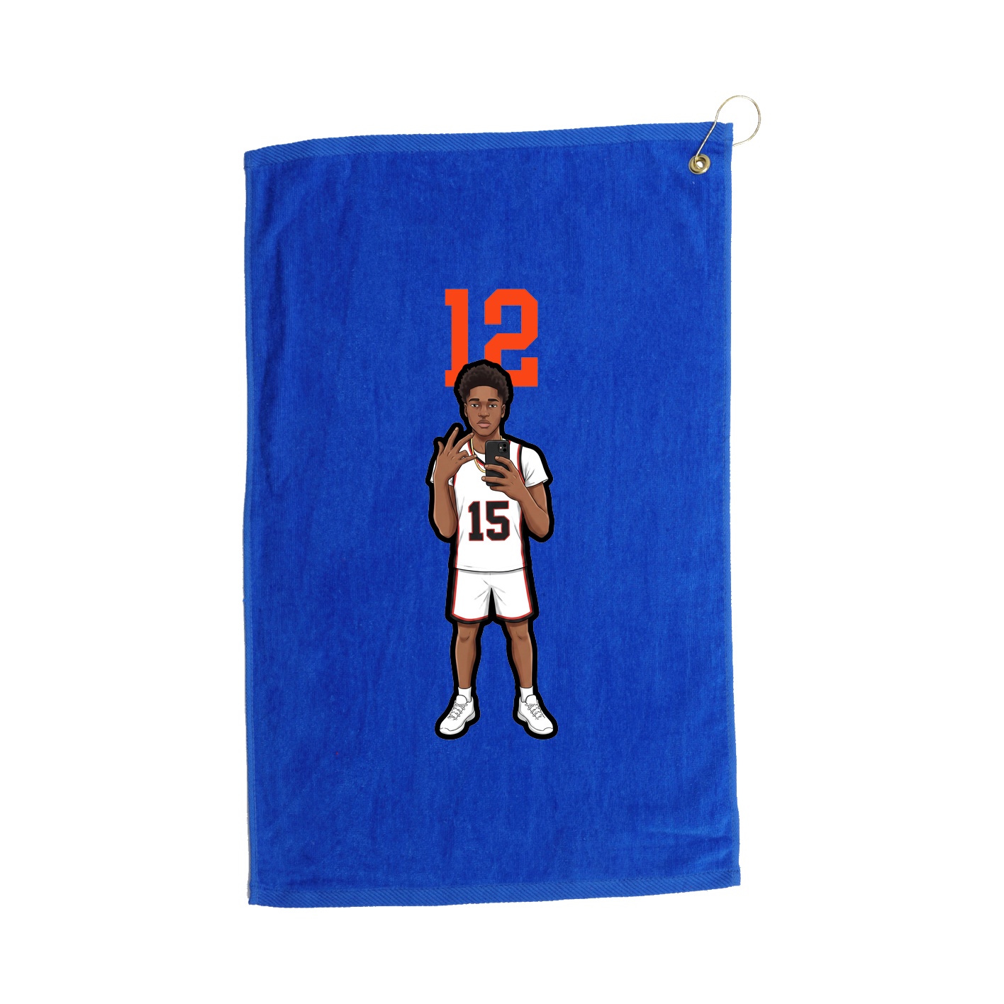 Golf Towel — Number Top in Royal