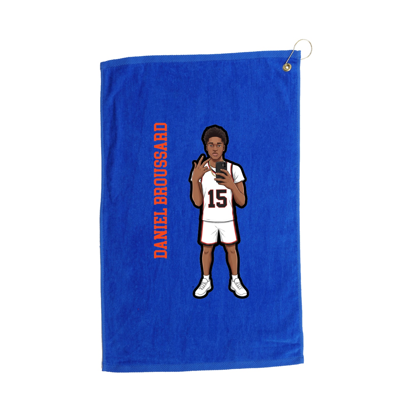 Golf Towel — Name Vertical in Royal
