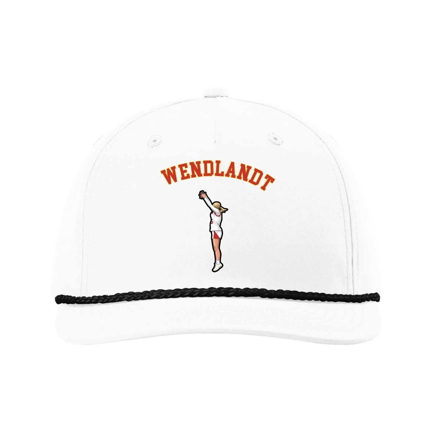 Five-Panel Classic Rope Cap — Shirsey Arch in White