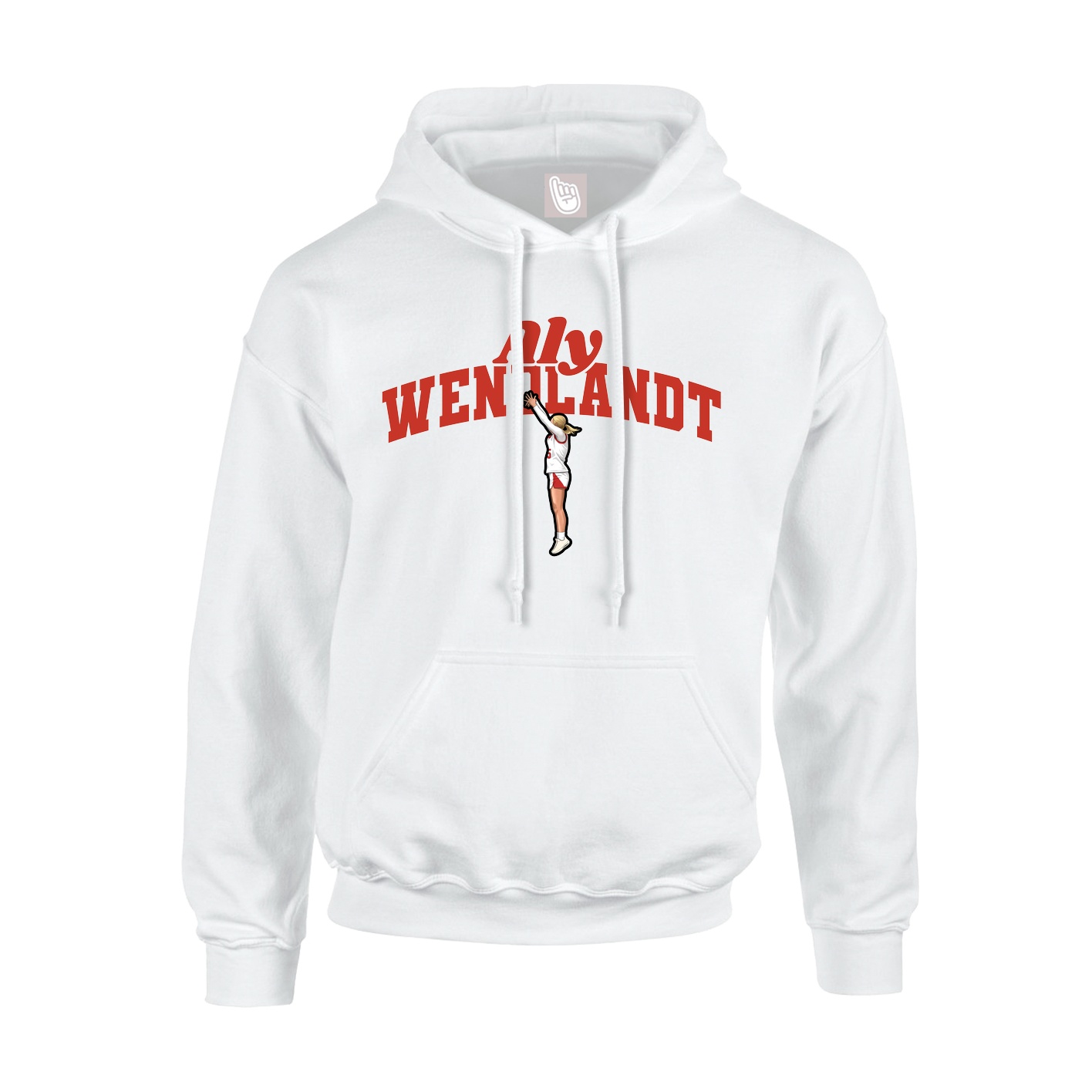 Hoodie — Signature Arch in White