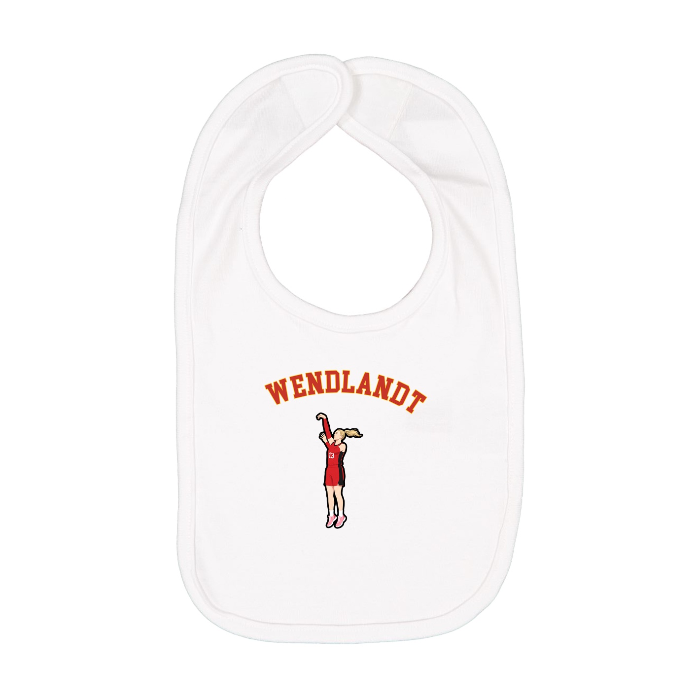 Infant Bib — Shirsey Arch in White