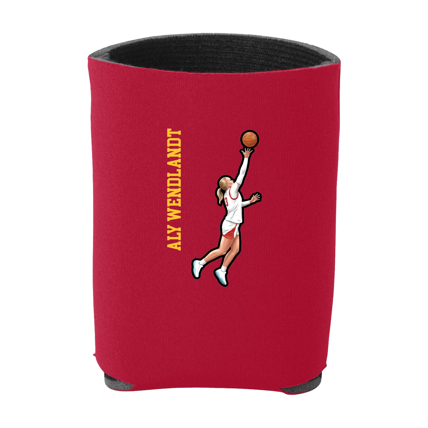 Can Holder — Name Vertical in Red