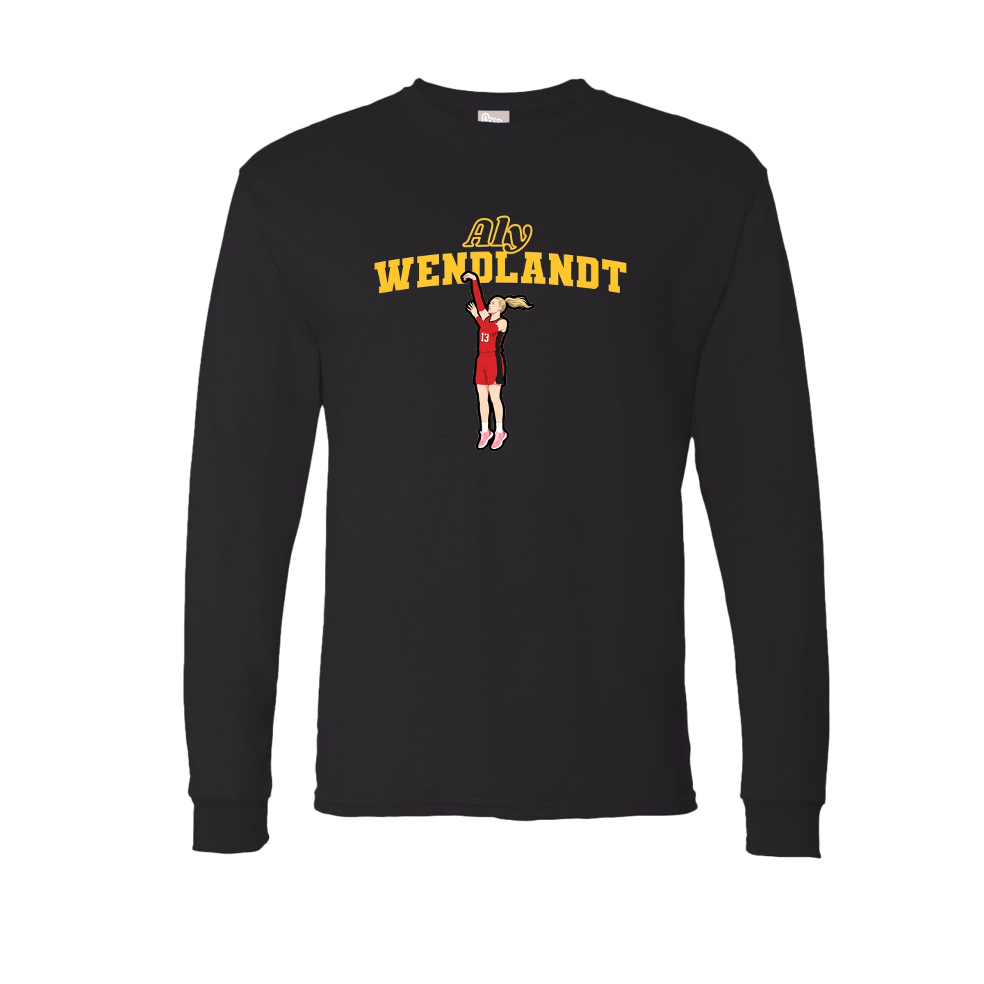 Long Sleeve Tee — Name Arch in Black