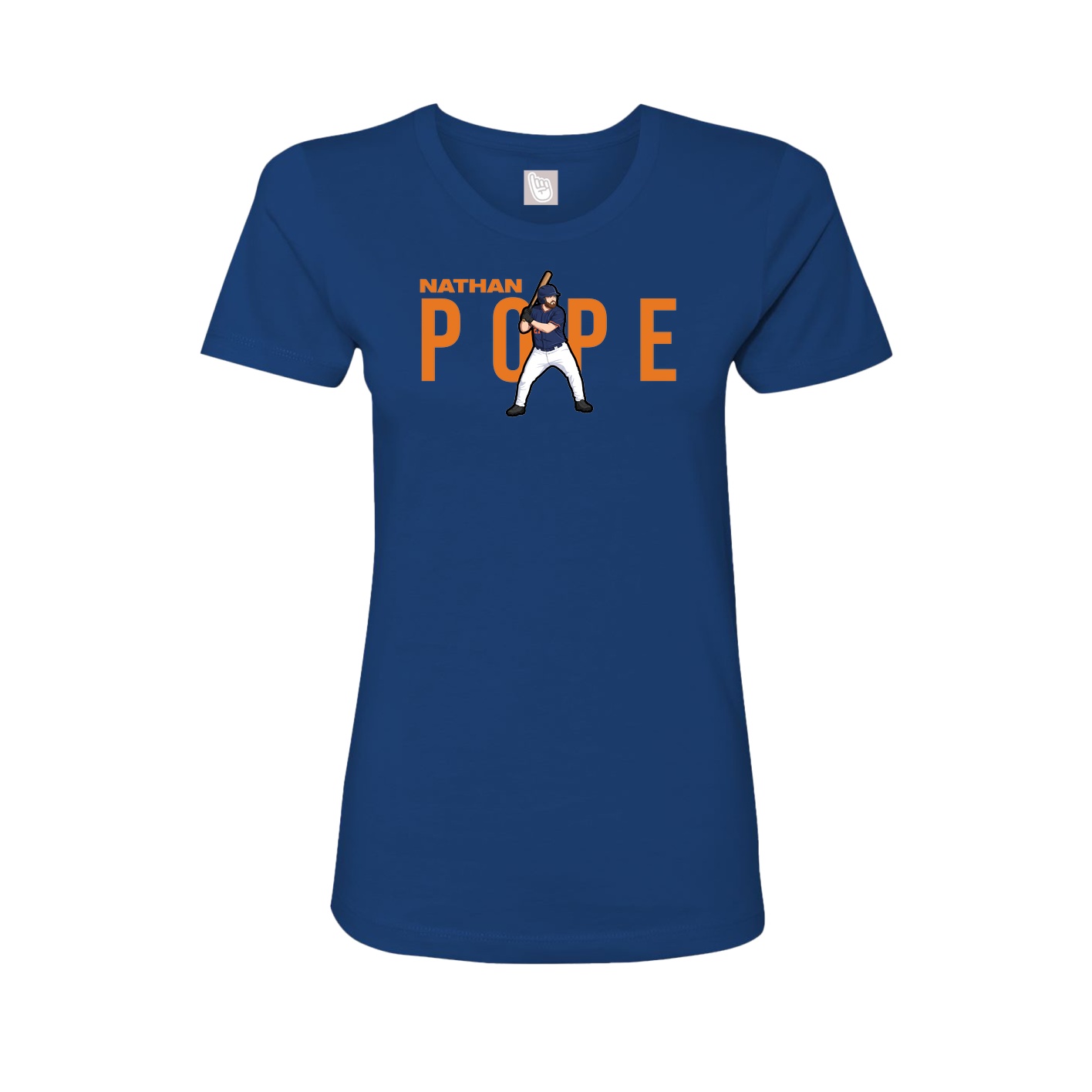 Fitted Women's Tee — Player Name in Royal