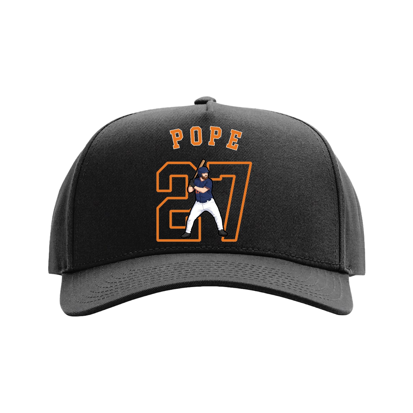 Full Fabric Five-Panel Champ Cap — Shirsey Arch in Black