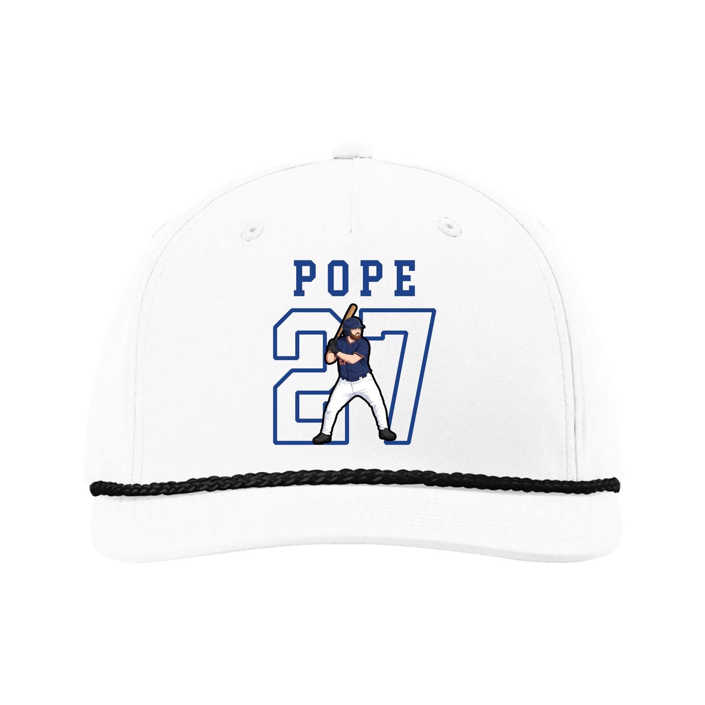 Five-Panel Classic Rope Cap — Shirsey in White