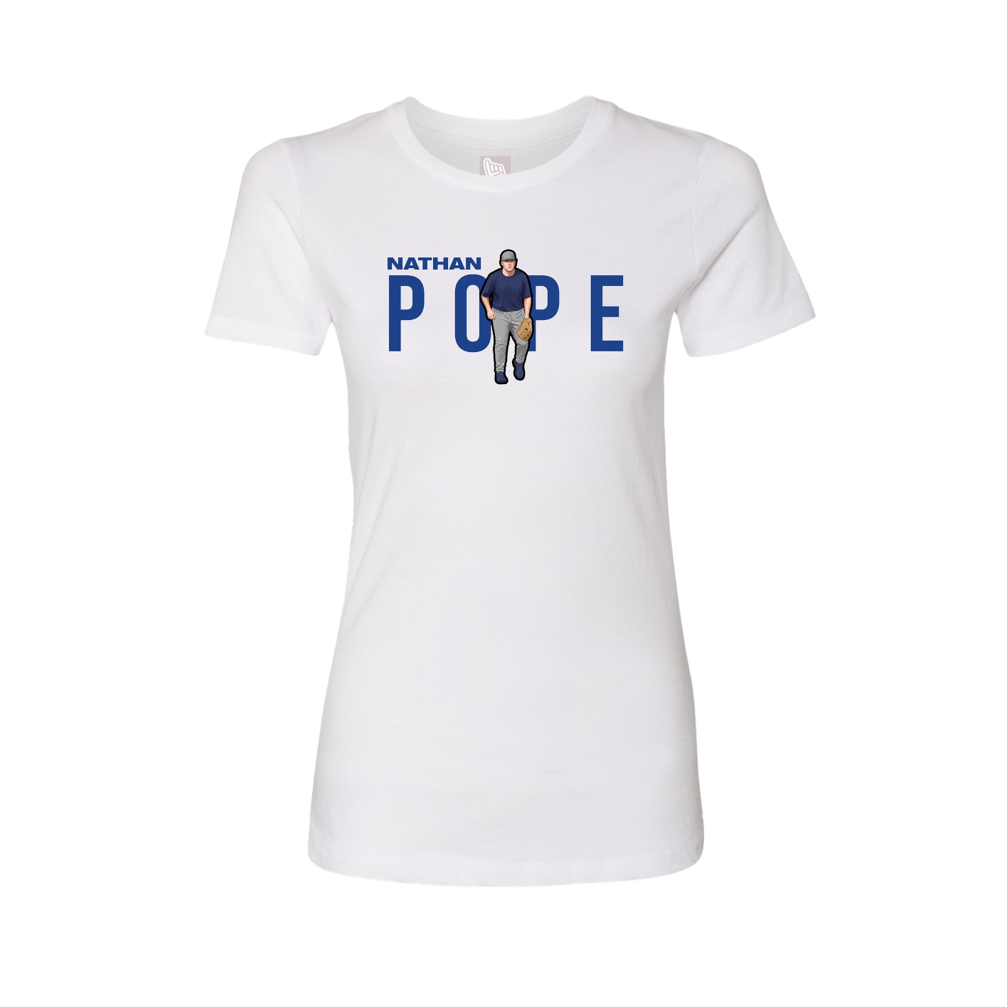 Fitted Women's Tee — Player Name in White