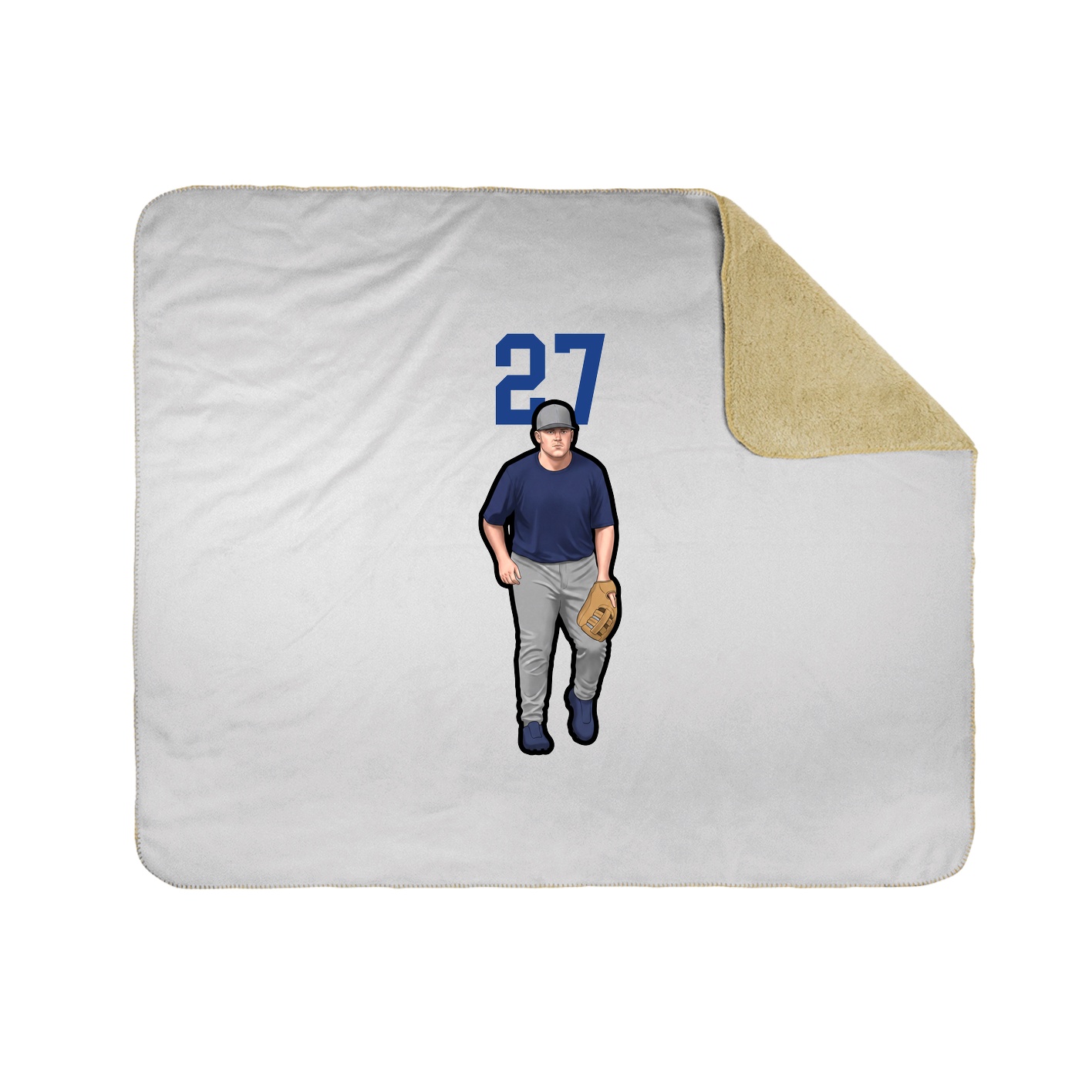 Throw Blanket — Number Top in White