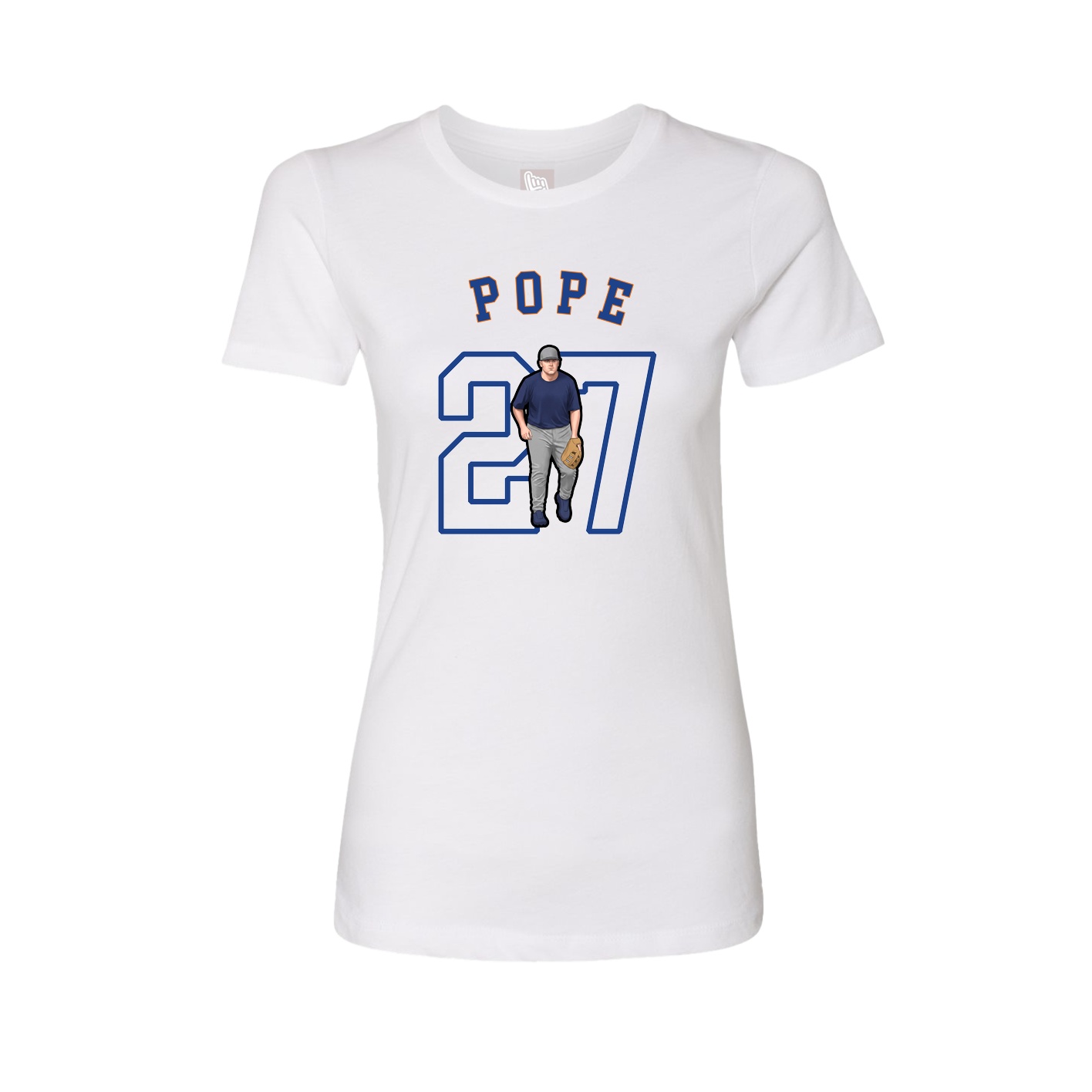 Fitted Women's Tee — Shirsey Arch in White