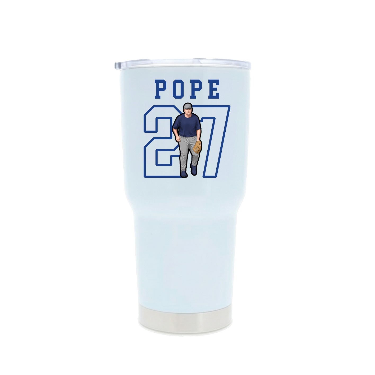30oz Stainless Steel Tumbler — Shirsey in White
