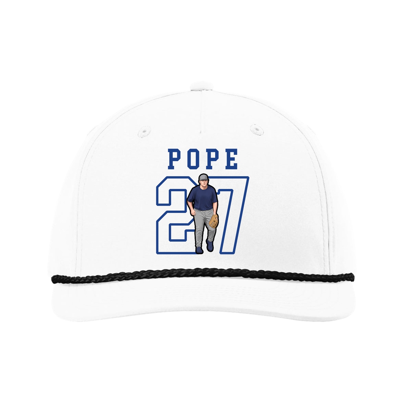 Five-Panel Classic Rope Cap — Shirsey in White