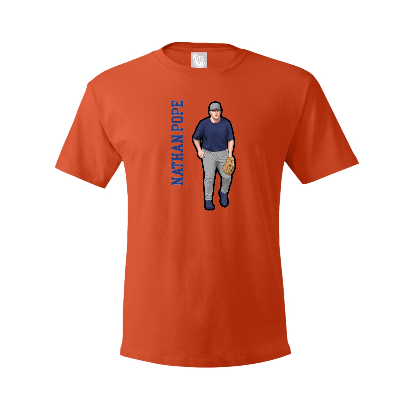 Tee — Name Vertical in Orange