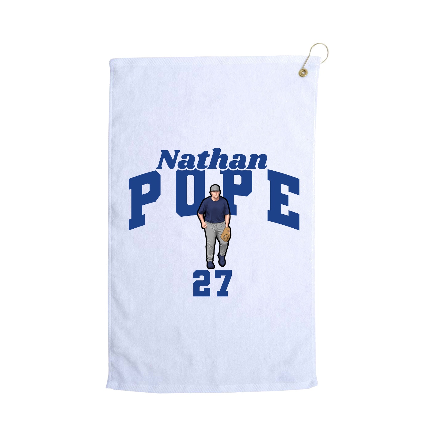 Golf Towel — Signature Arch in White