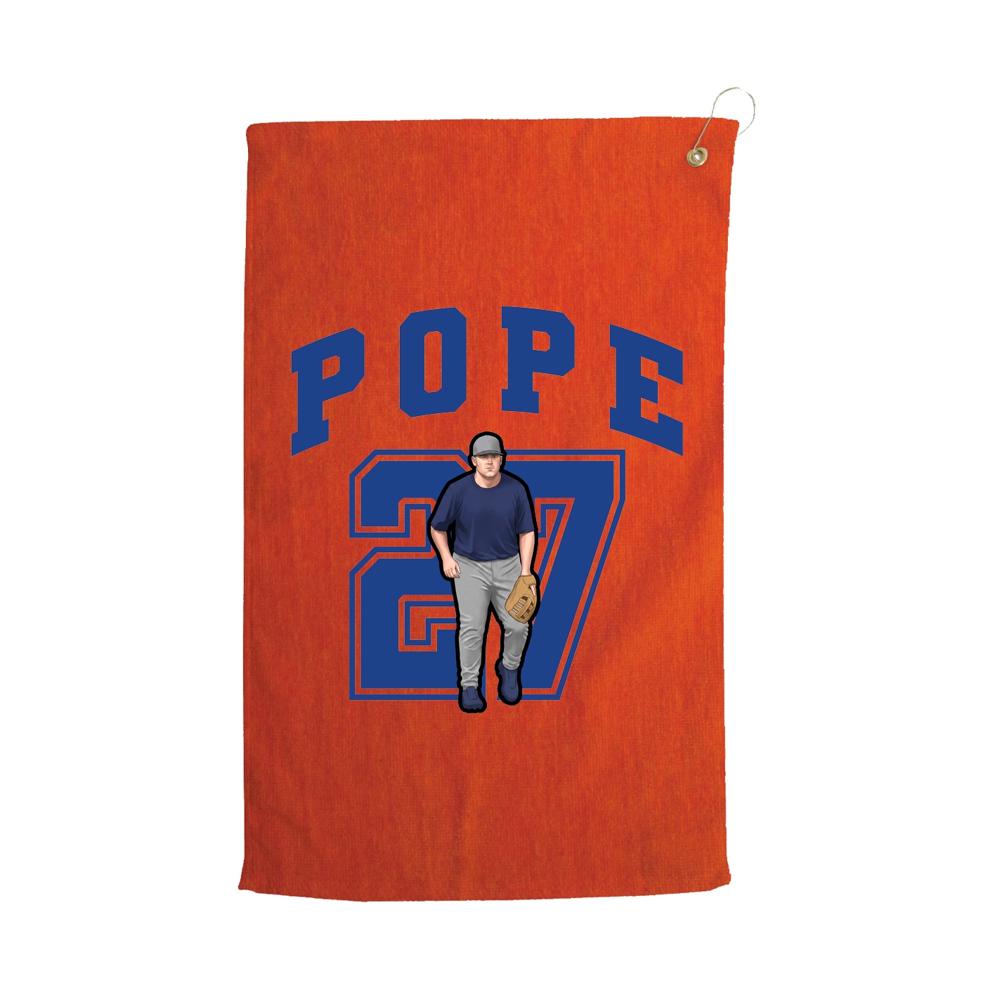Golf Towel — Number in Orange