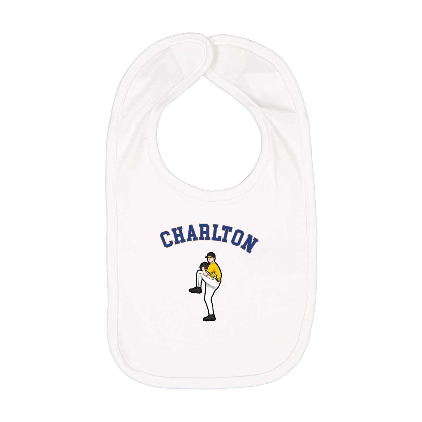 Infant Bib — Shirsey Arch in White